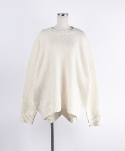 【 ニットセットアップ 】フラッフィーオーバーサイズニット + ニットショートパンツ SET / fluffy over size knit + knit short pants SET