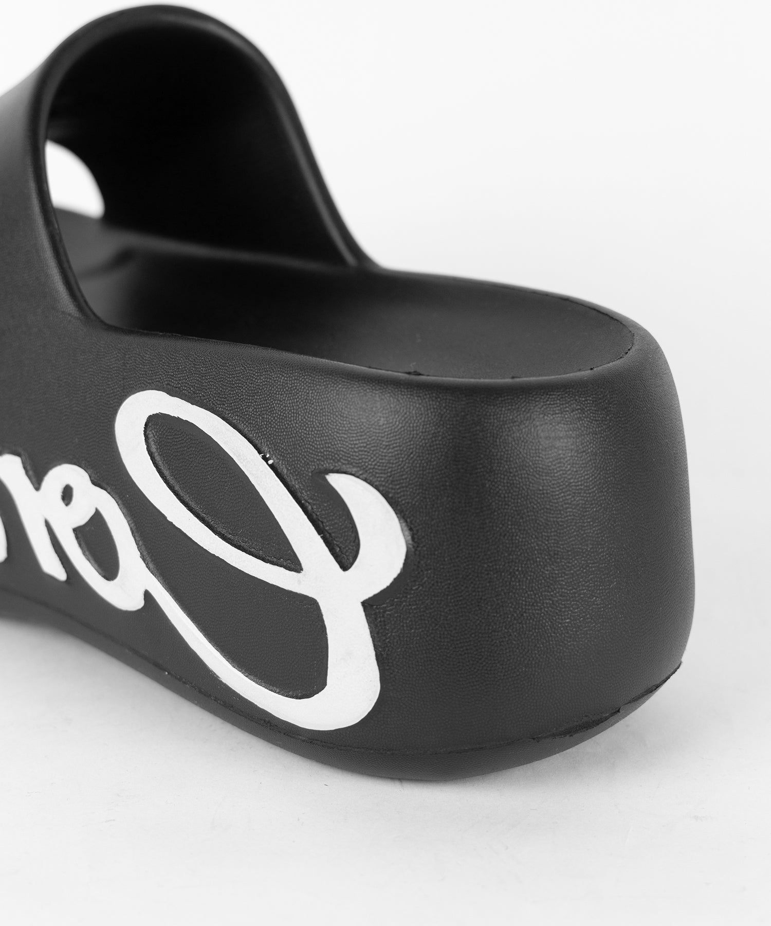 レタリングロゴ厚底スライドサンダル / lettering logo platform slide sandals
