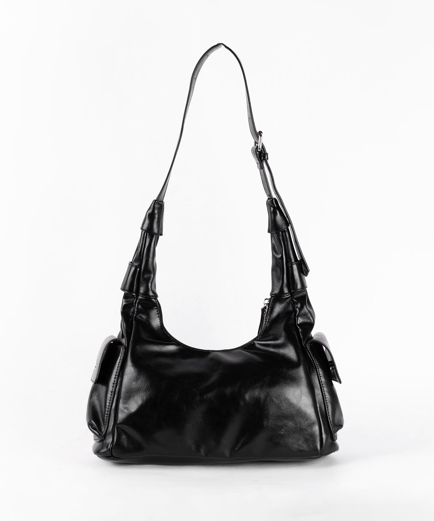 ダブルジップアウトポケットヴィンテージボストンショルダーバッグ / double zip out pocket vintage boston shoulder bag
