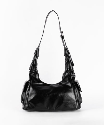 ダブルジップアウトポケットヴィンテージボストンショルダーバッグ / double zip out pocket vintage boston shoulder bag