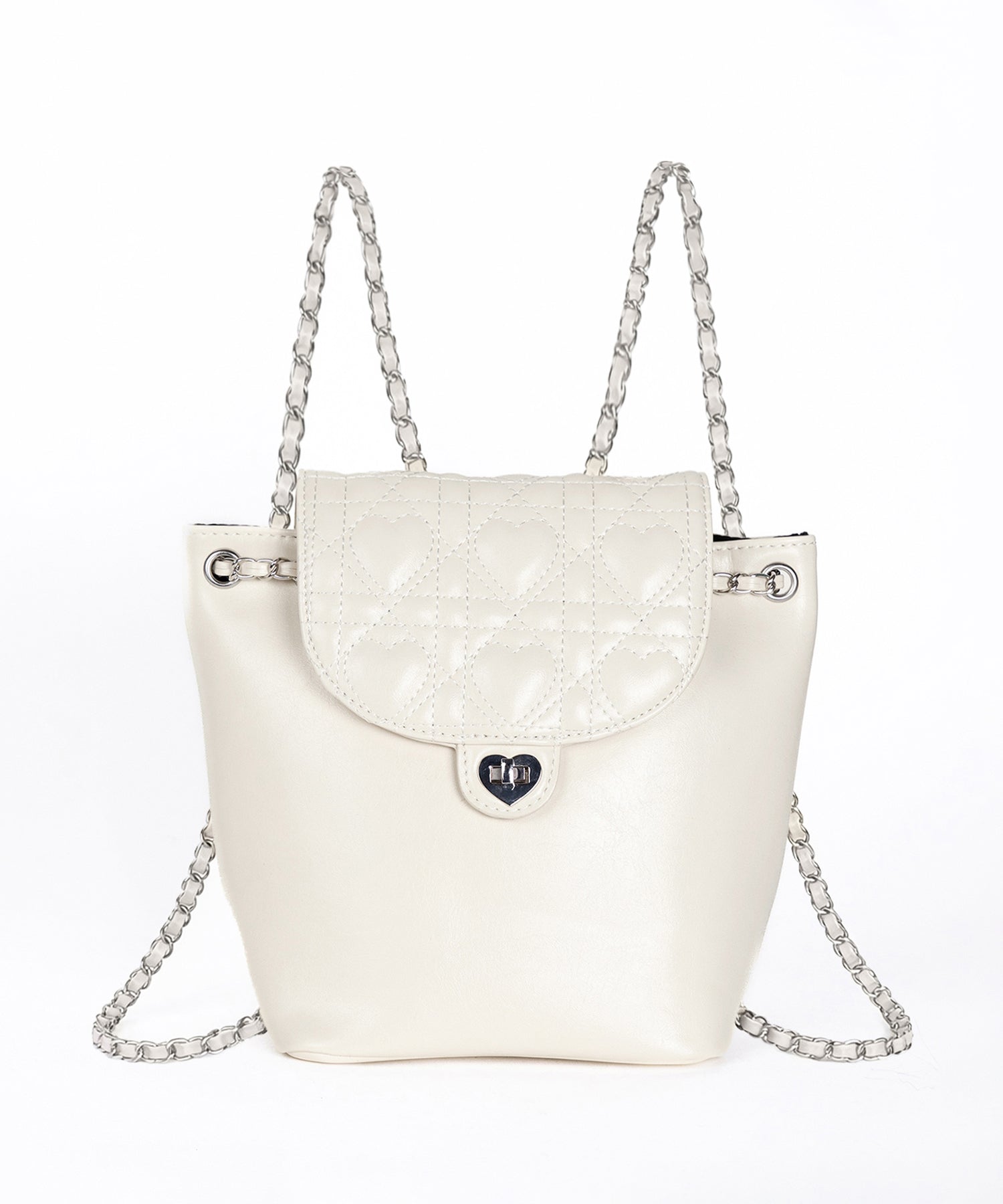 ハートキルティングチェーンミニリュック / heart quilted chain mini backpack