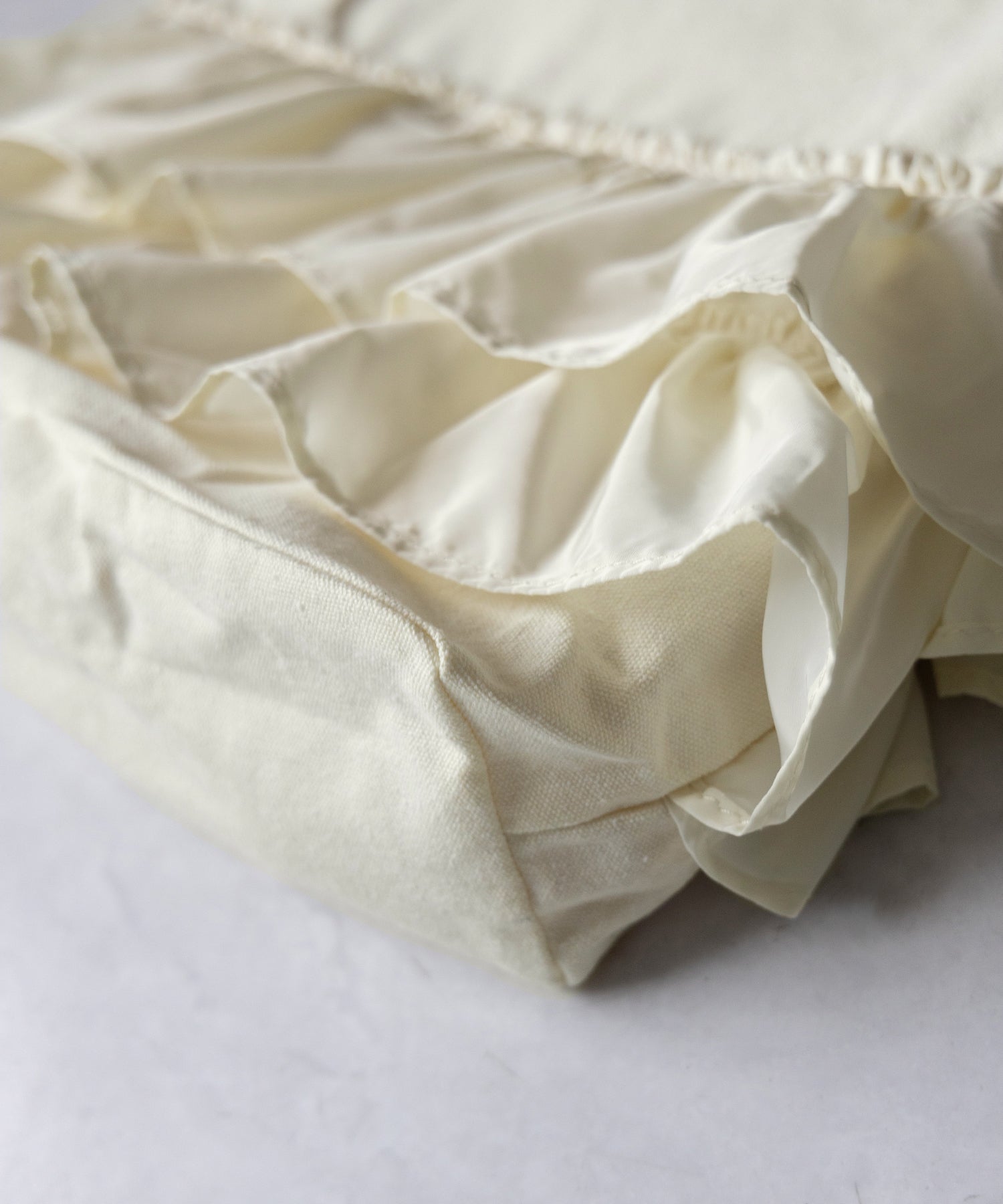 ティアードフリルBIGキャンバストートバッグ / tiered frill big canvas tote bag