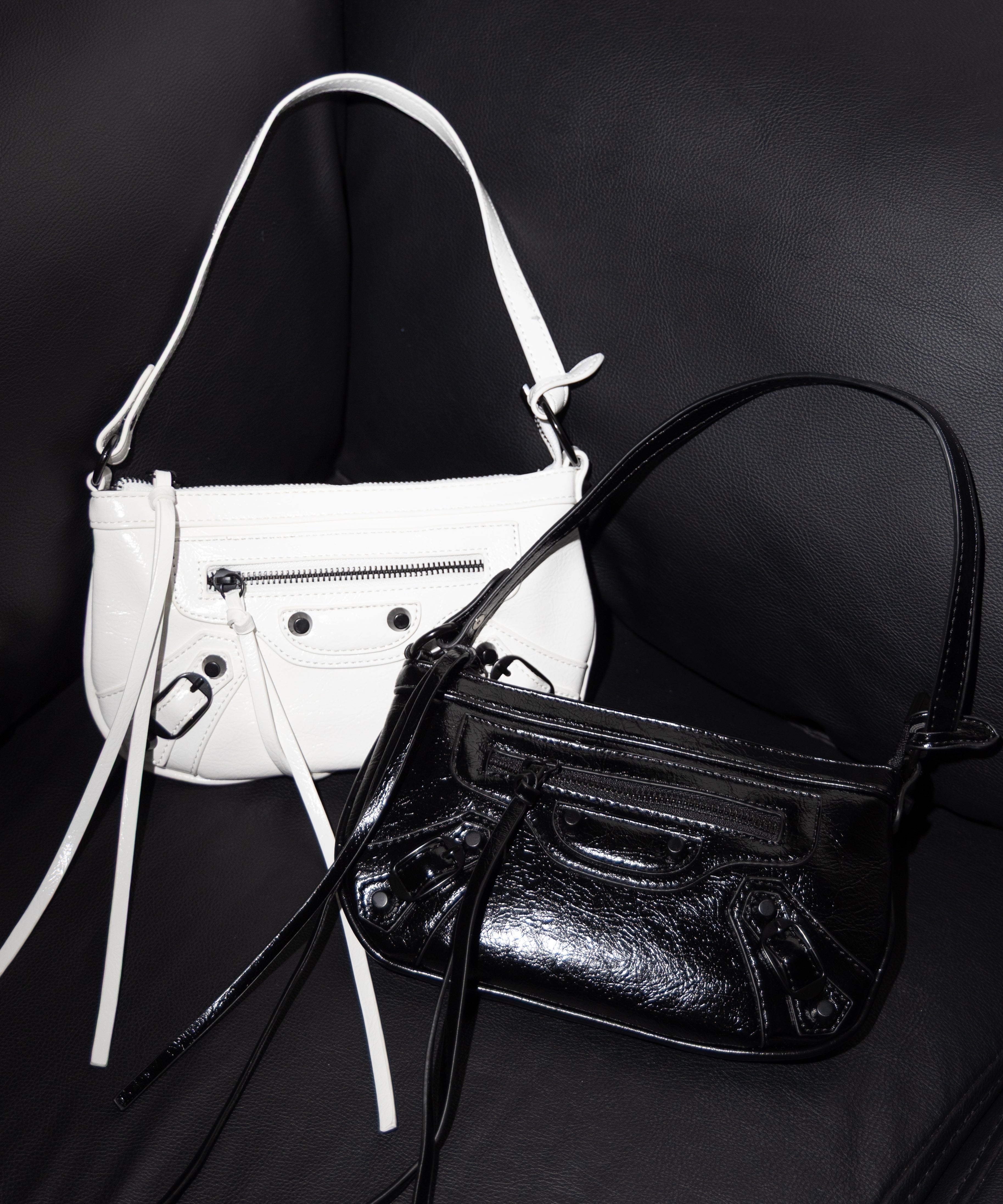 【 ショルダーストラップ付き2WAY 】ヴィンテージライクグランジミニハンドバッグ/ vintage like grunge mini hand bag