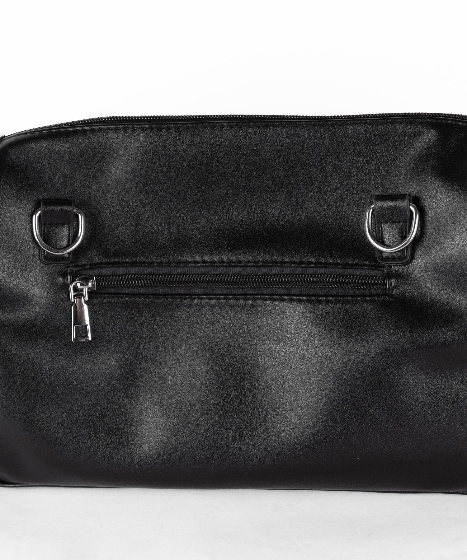 クリアポケット付きレタリング刺繍ショルダーバッグ / clear pocket lettering embroidery shoulder bag