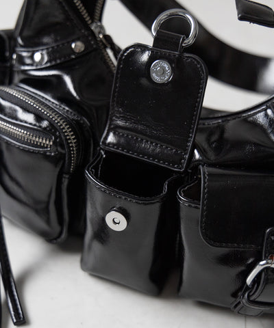 【 ショルダーにできる2WAY 】 4アウトポケットワンハンドルショルダーバッグ / 4 outpocket onehandle shoulder bag