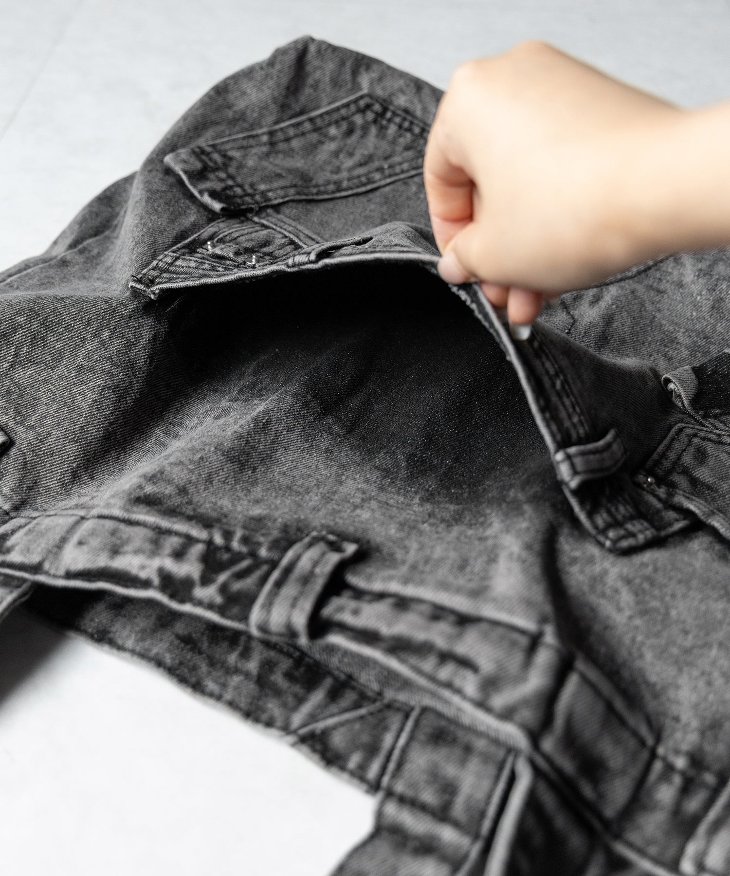 ヴィンテージドッキングウォッシュデニムバッグ / vintage docking washed denim bag