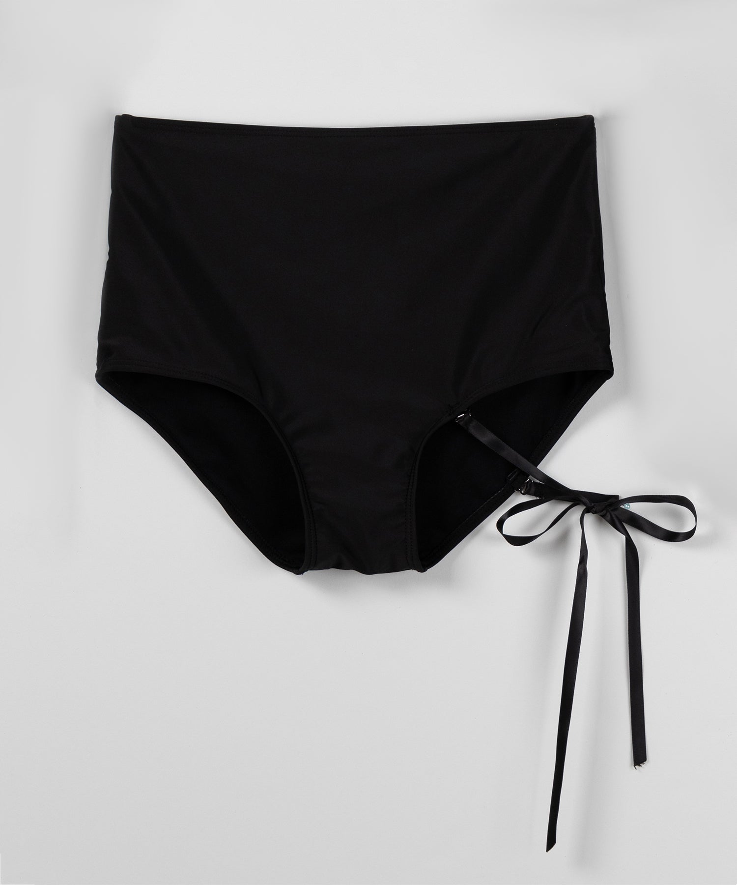 【 レディース水着/2点セット 】フロントリボンモノトーンハイウエストビキニ / front ribbon monotone high waist bikini