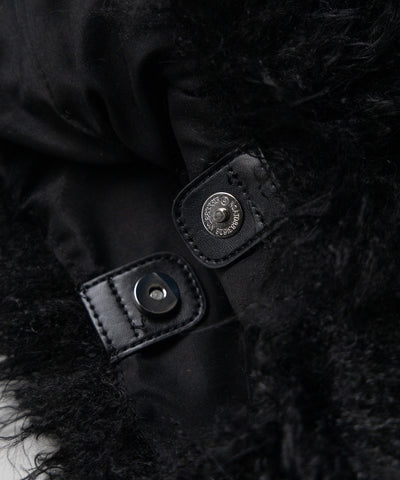 【 ショルダーストラップ付き2WAY 】バイカラーシャギーファーショルダーバッグ / bicolor shaggy fur shoulder bag
