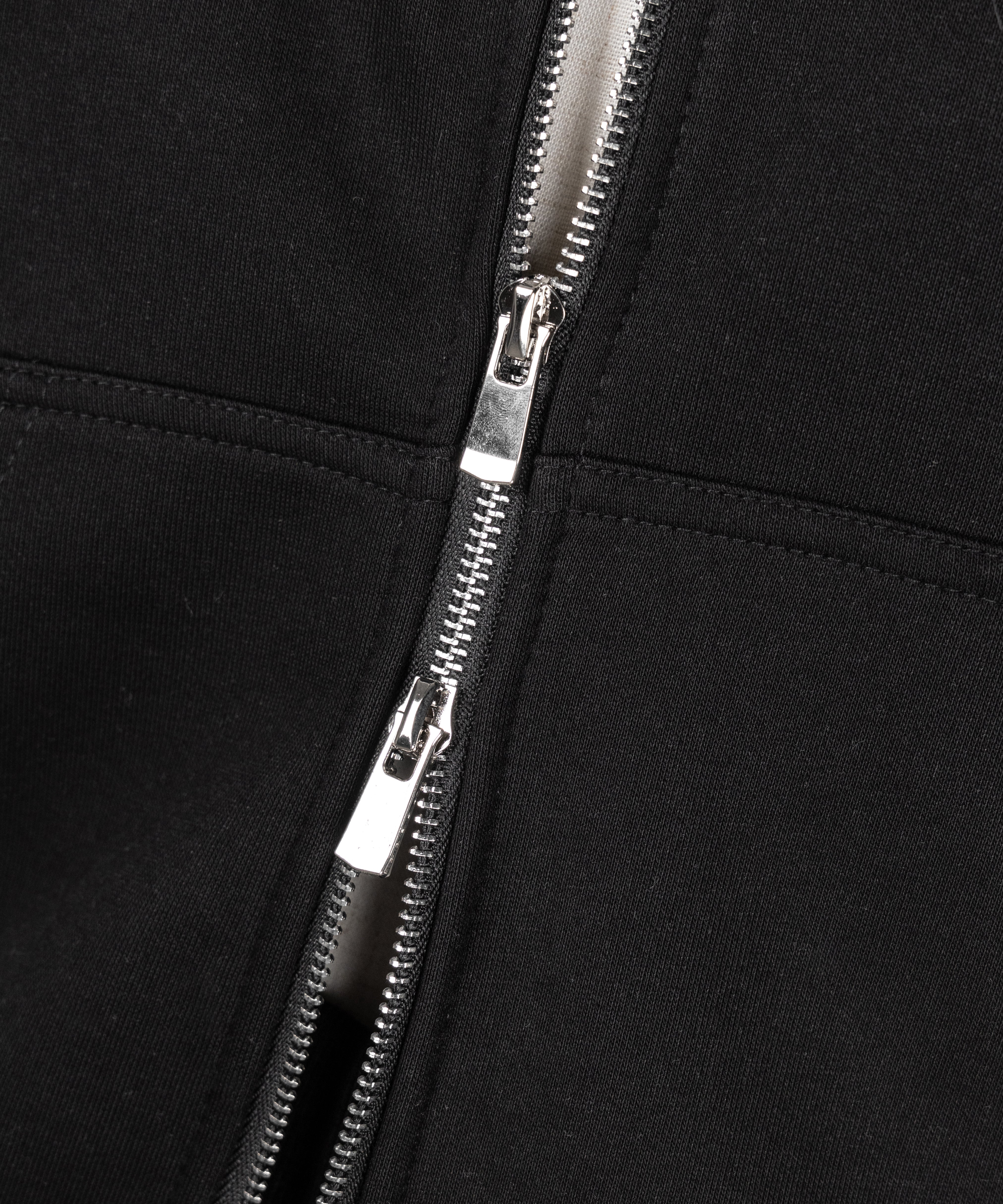 【 セットアップ 】ファーダブルジップワンショルスウェット&タックワイドスウェットパンツ / Fur double-zip one-shoulder sweatshirt & tuck wide sweatpants SETUP