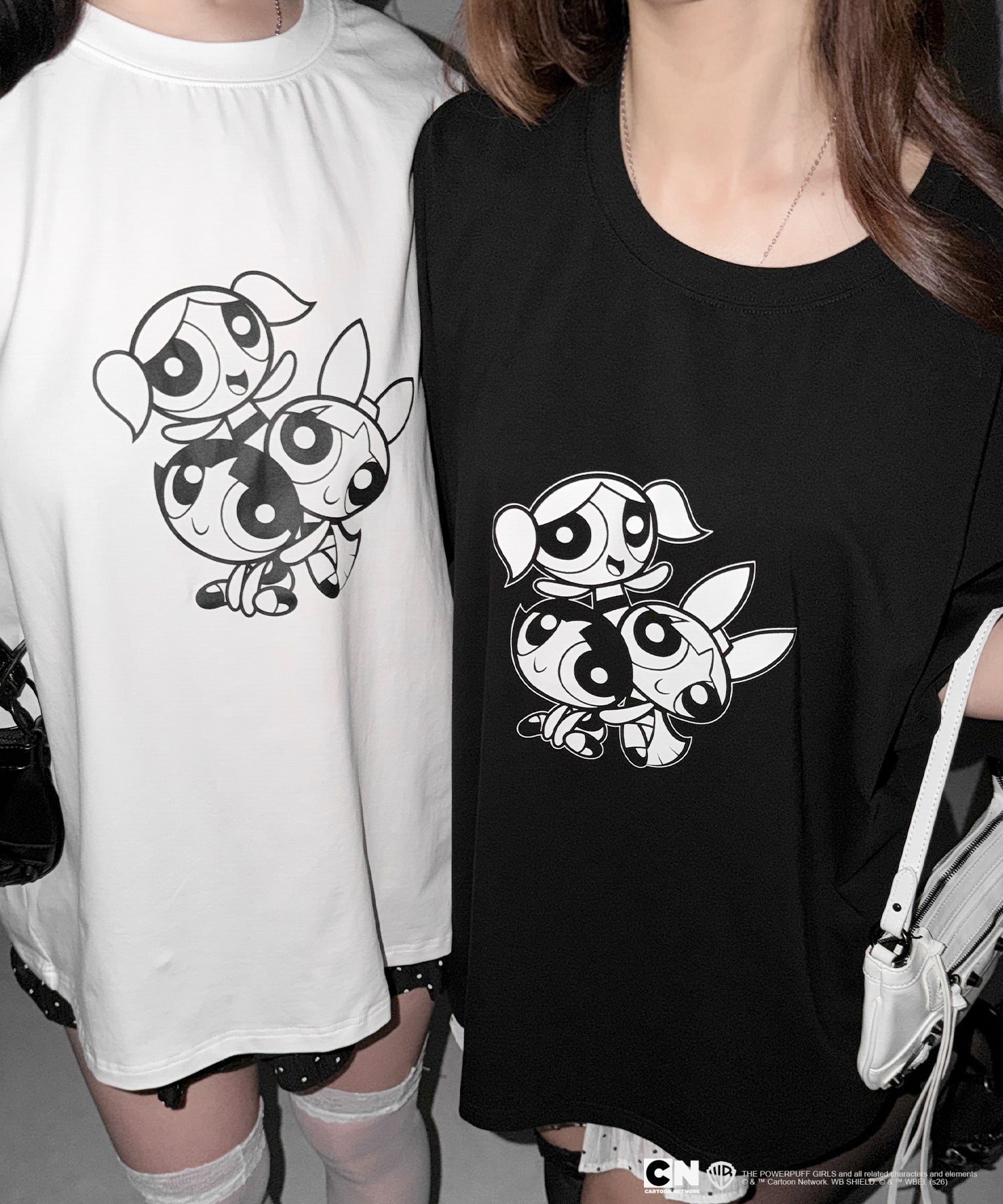 【THE POWERPUFF GIRLS】パワーパフガールズビッグプリントオーバーサイズTシャツ / big print oversize Tee【 セットアップ着用可能 】
