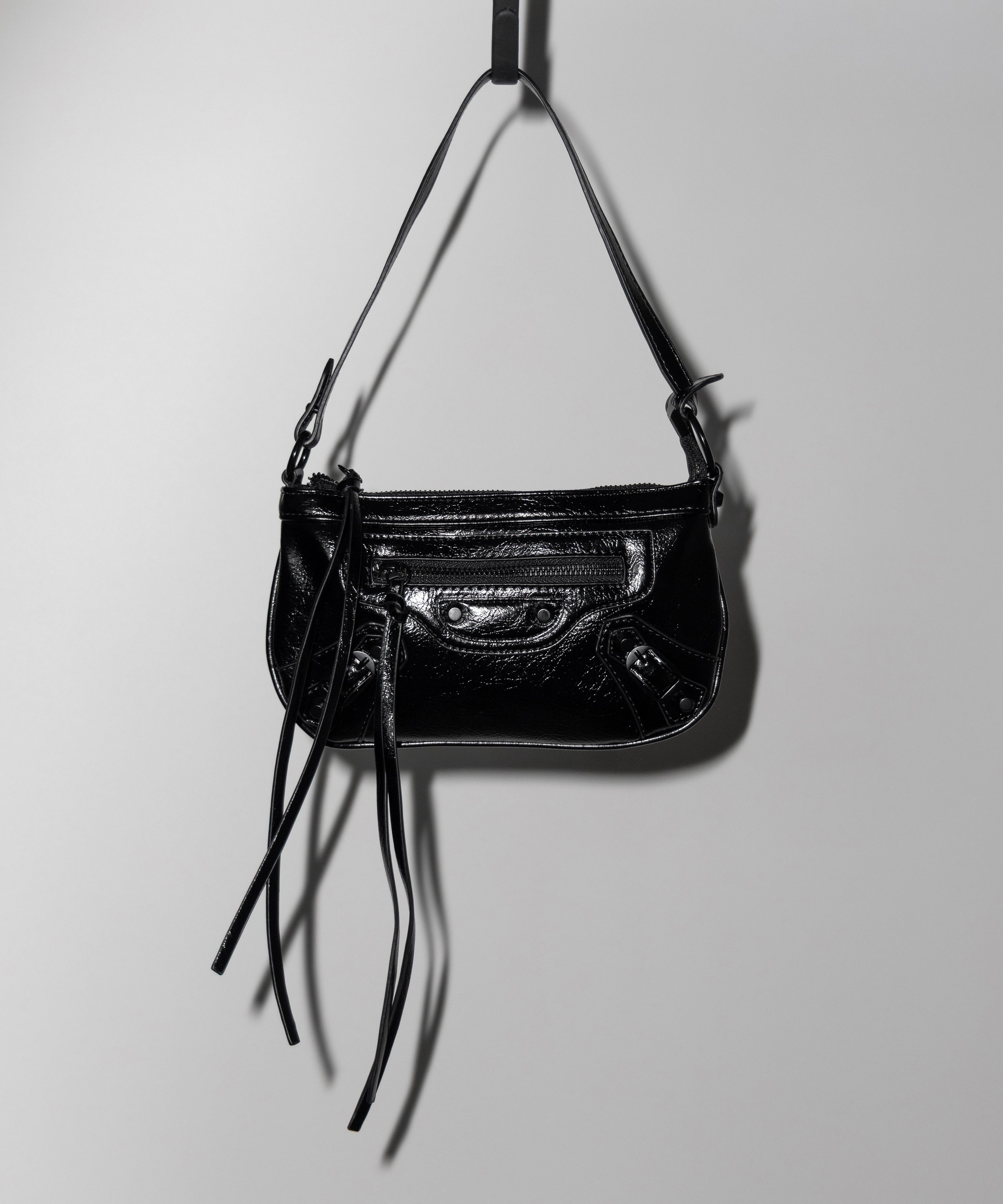 【 ショルダーストラップ付き2WAY 】ヴィンテージライクグランジミニハンドバッグ/ vintage like grunge mini hand bag