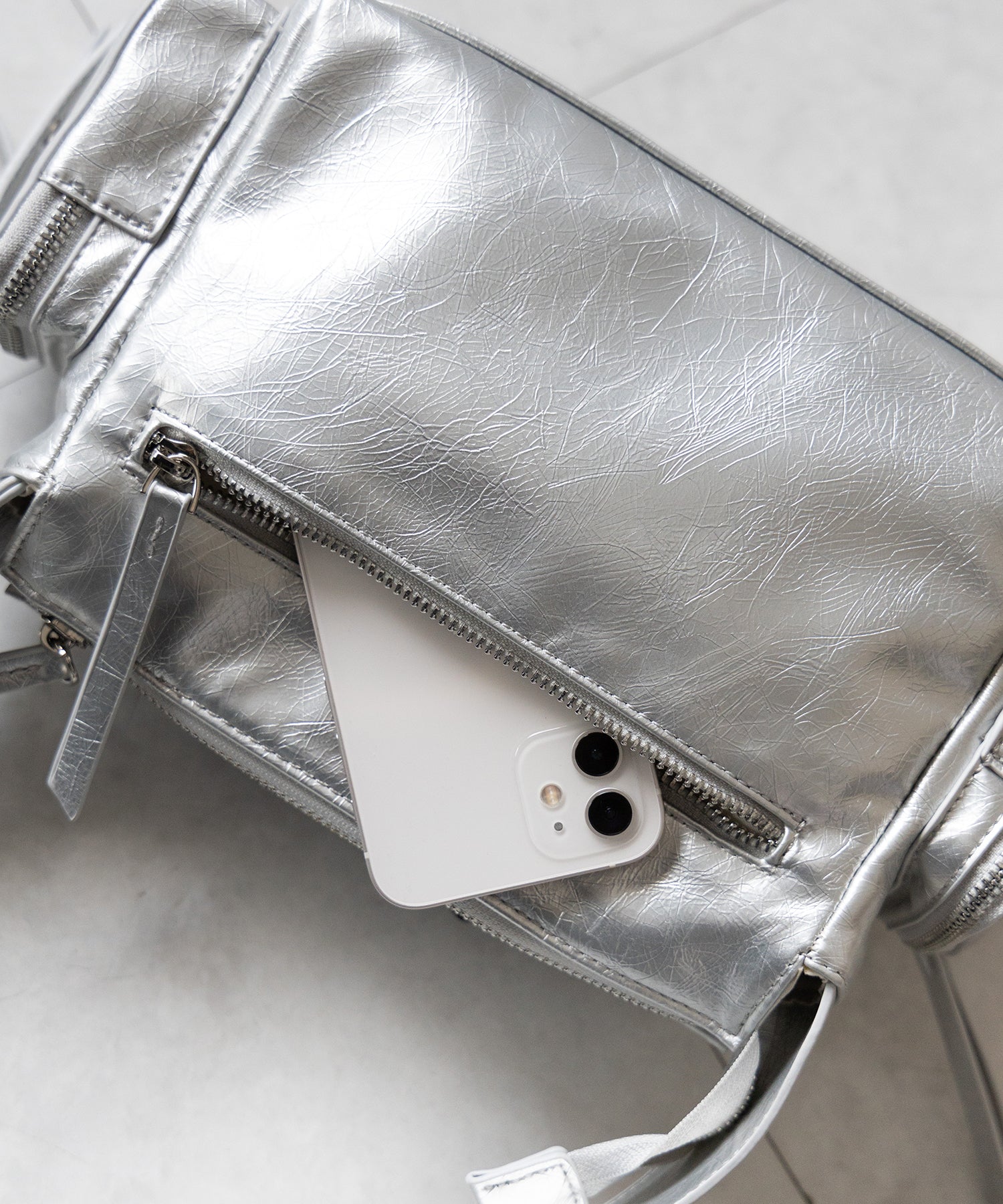 【 3color 】4アウトポケットヴィンテージスクエアショルダーバッグ / 4 outpocket vintage square shoulder bag