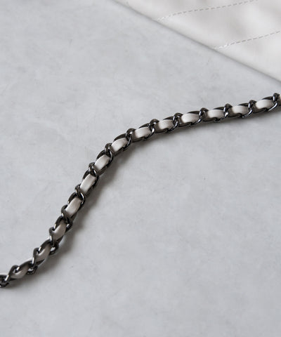 2WAY チェーンフェイクレザーフラップショルダーバッグ / 2WAY chain fake leather flap shoulder bag