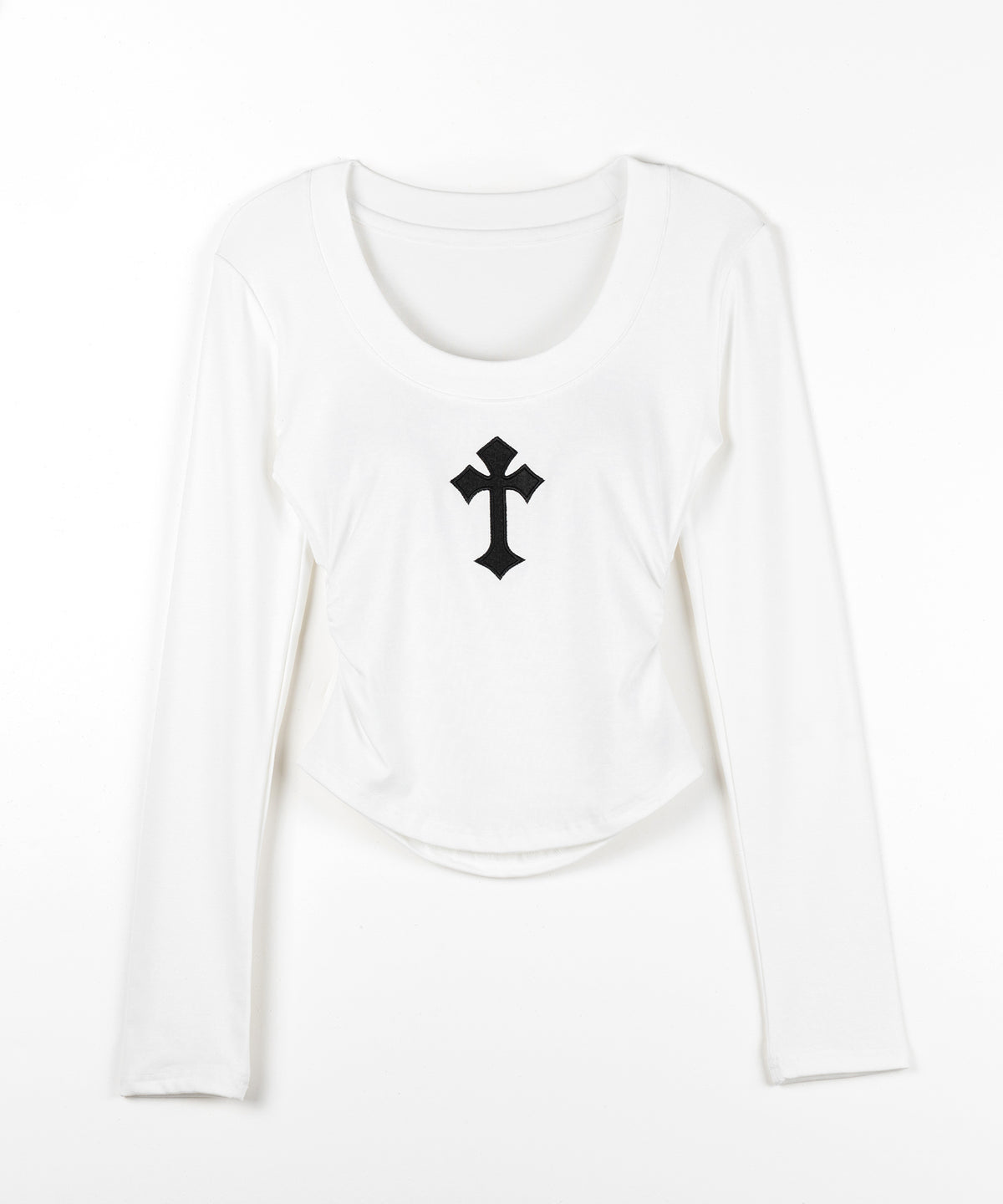 クロスパッチスーパーフィットスリムロンT / Cross-patch super fit slim long-sleeve T-Shirt