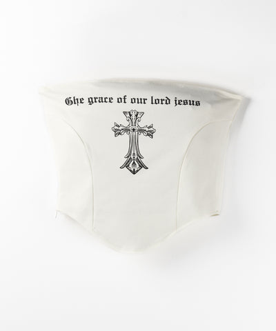 クロスグランジロゴベアトップス / cross grunge logo bare tops