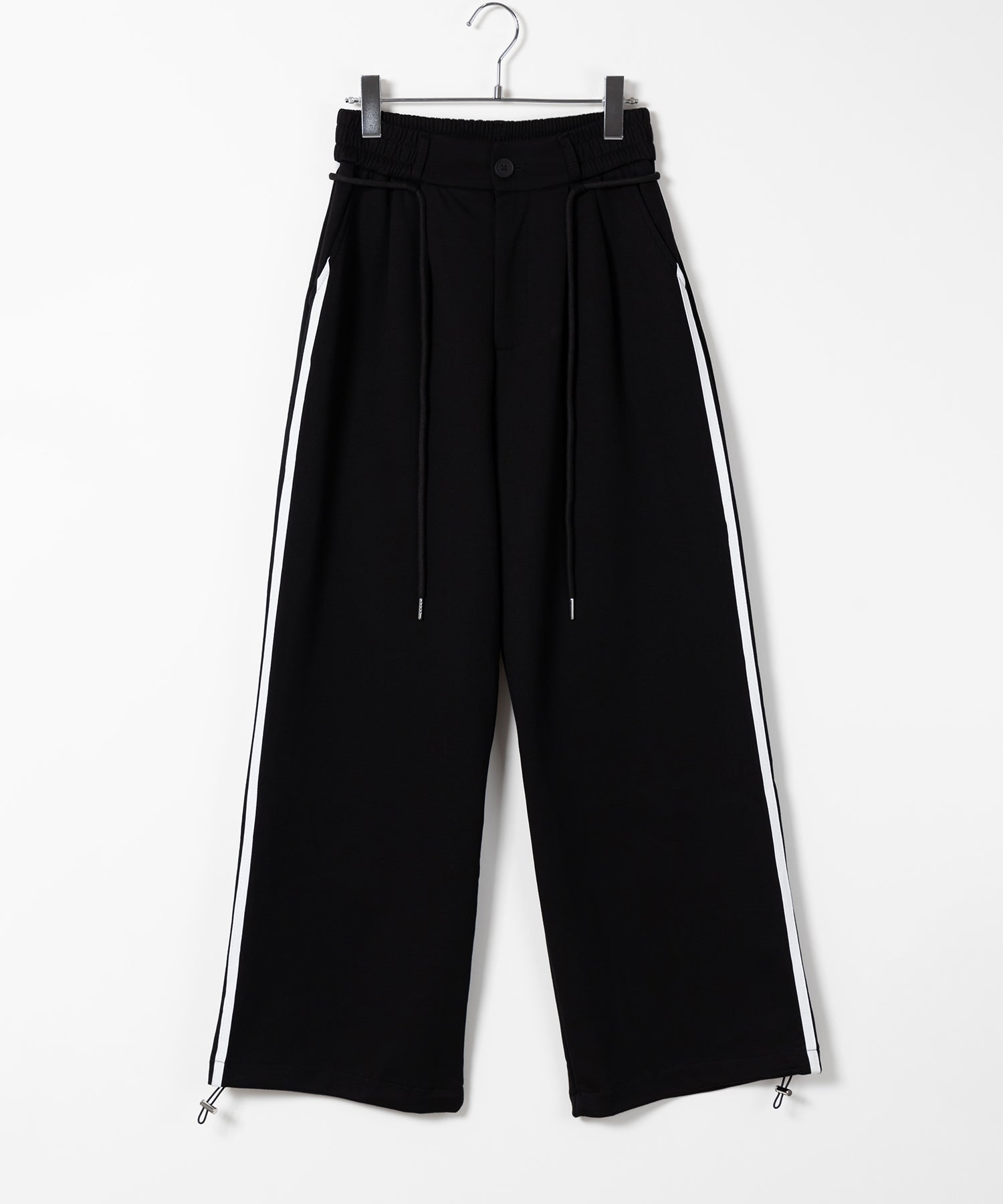 2WAYウエストコードサイドライントラックワイドパンツ