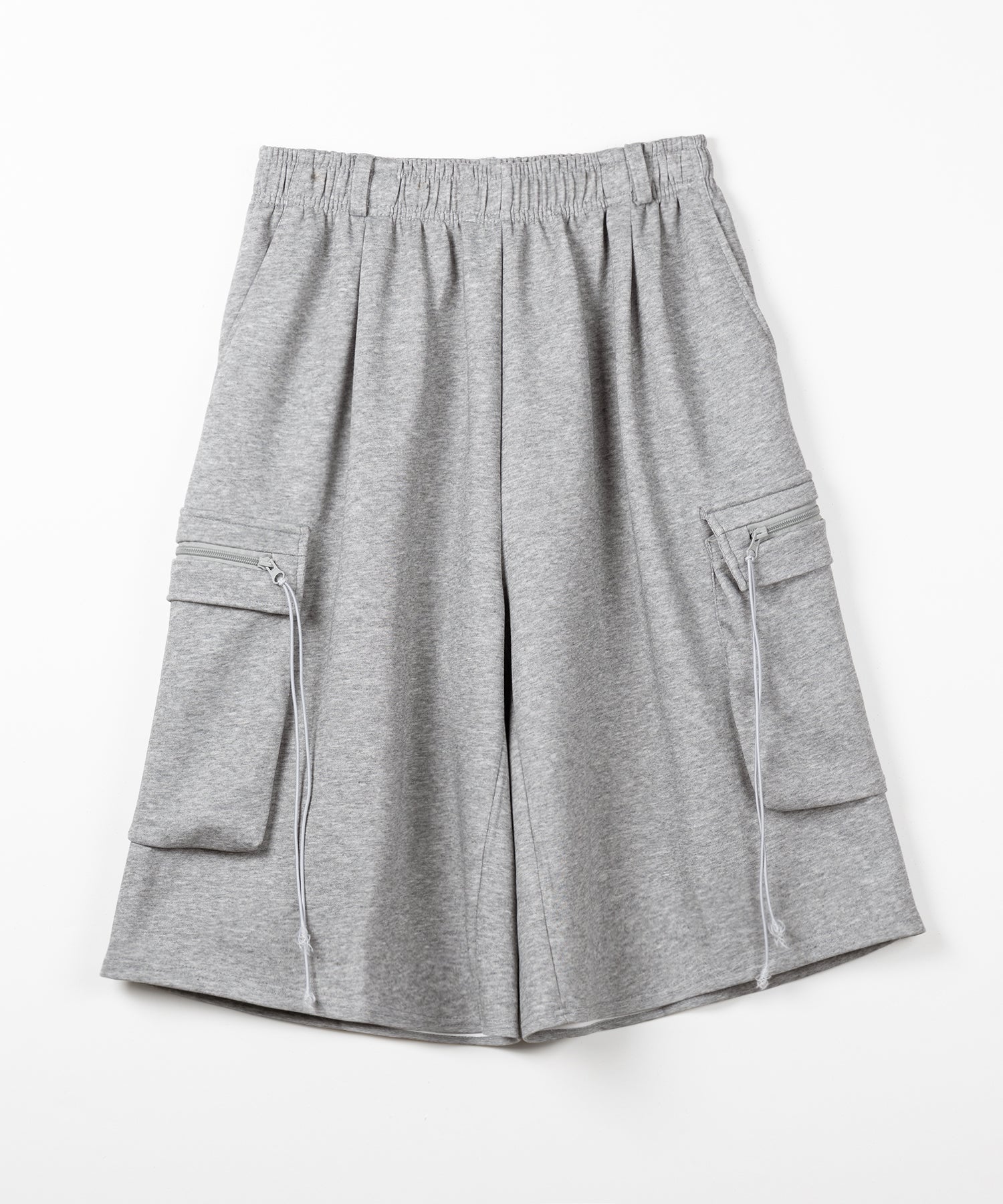 【 2color 】タックワイドカーゴスウェットハーフパンツ / tuck wide cargo sweat half pants