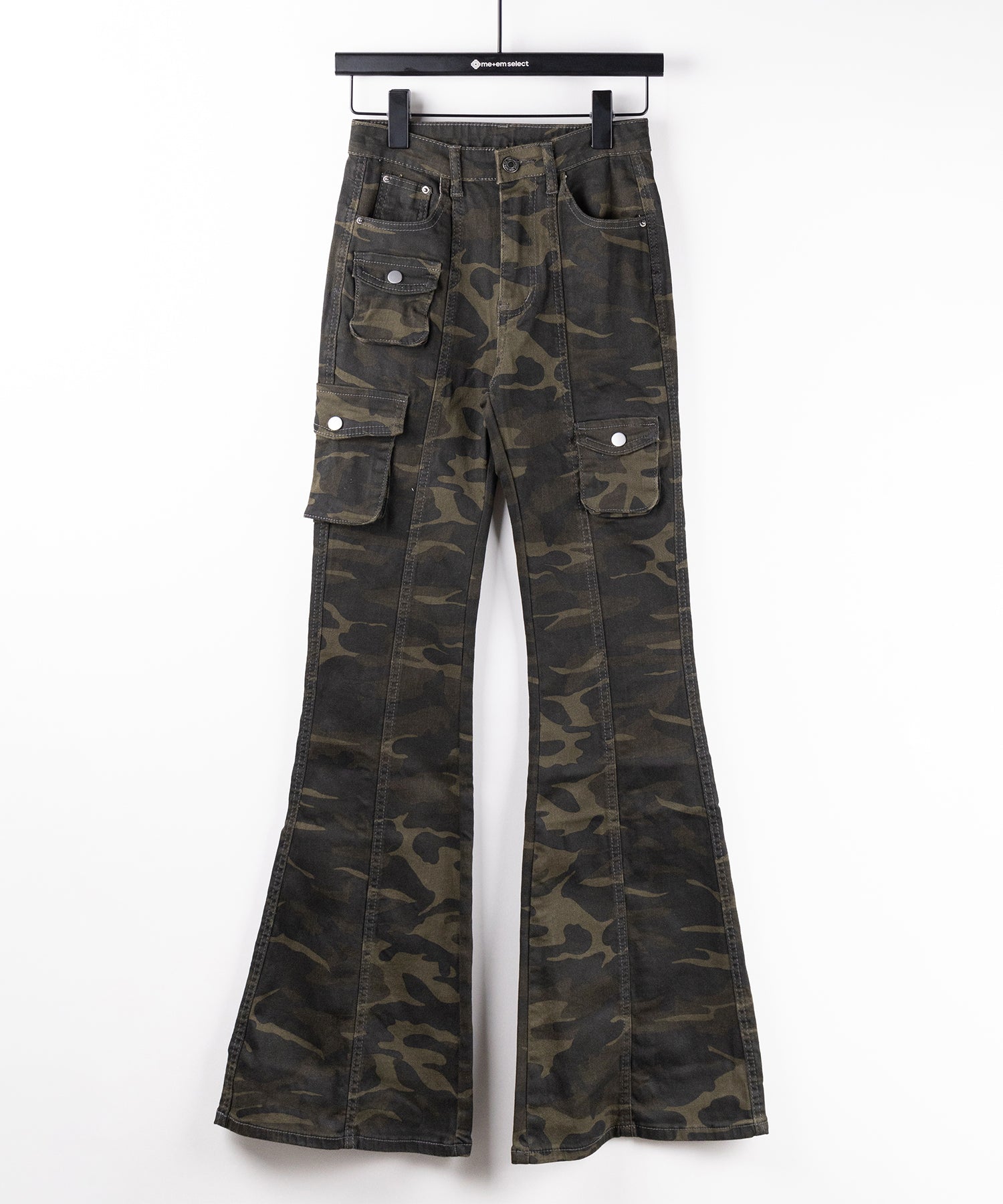 ヴィンテージカモフラストレッチカーゴフレアデニム / vintage camouflage stretch cargo flare denim