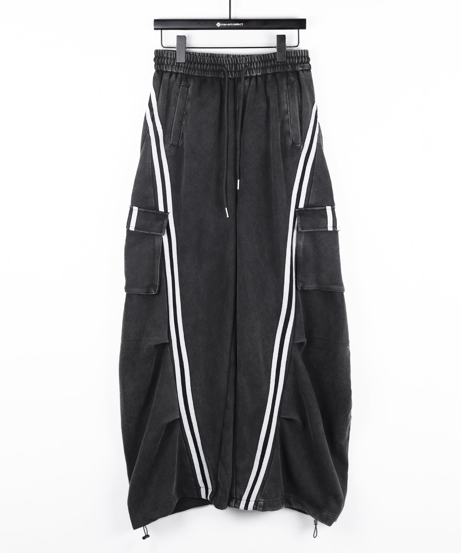 【 裾絞り可能2WAY 】ピグメントヴィンテージサイドラインタックワイドスウェットパンツ / pigment vintage sideline tuck wide sweatpants