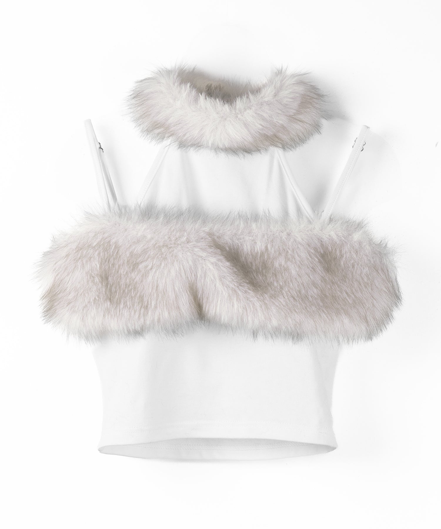 ファードッキングストラップトップス / fur docking strap tops
