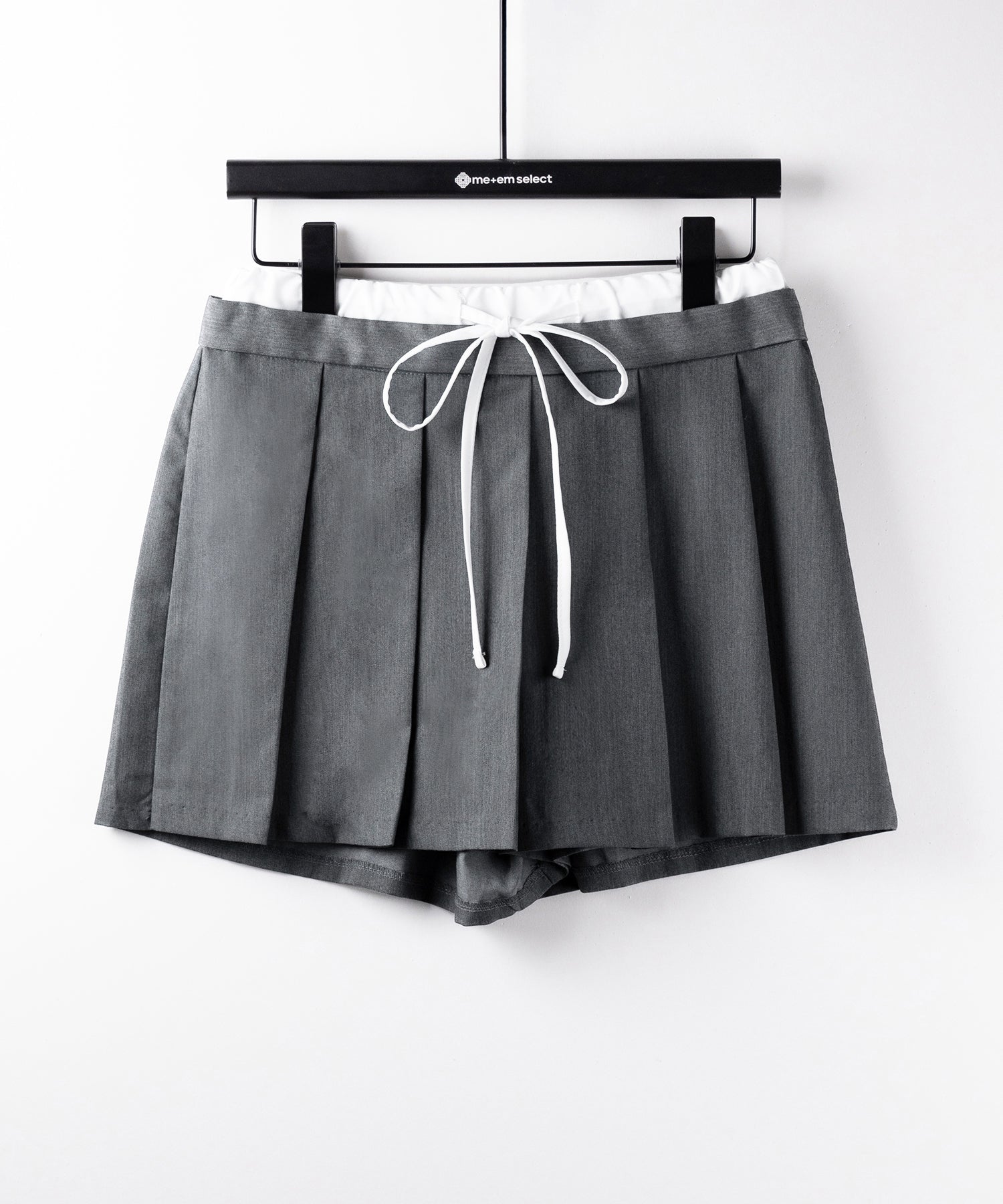 【 2color 】レイヤードプリーツミニスカパン / layered pleated mini skirt pants