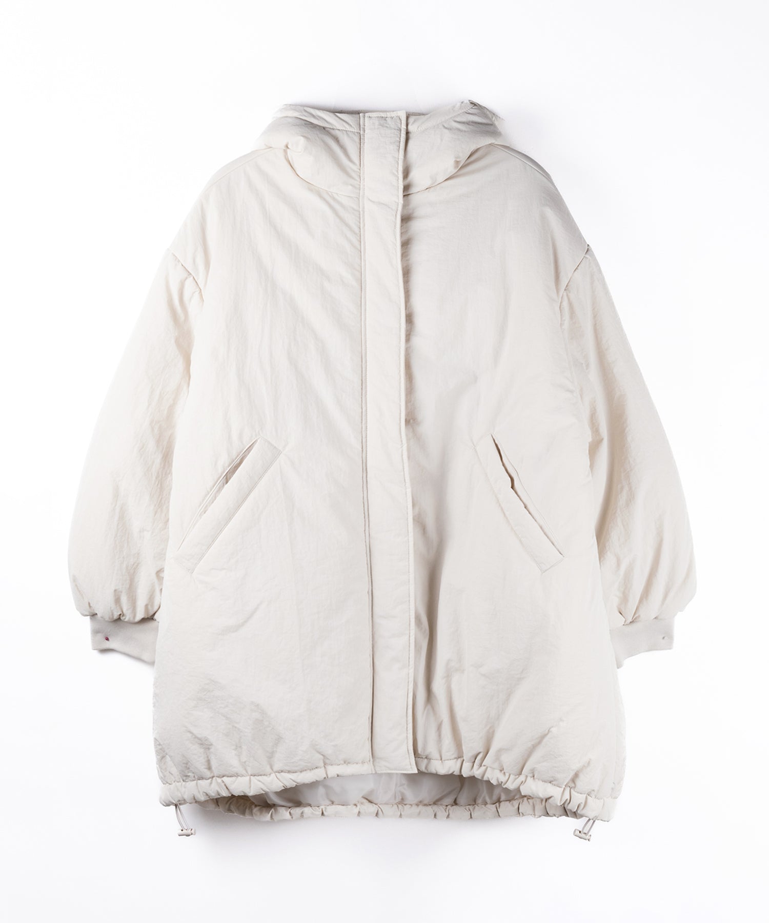 【 裾絞り可能2WAY 】フード付きパファーエコダウンモンスターコート / 2WAY Hooded puffer eco down monster coat