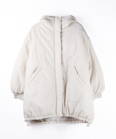 【 裾絞り可能2WAY 】フード付きパファーエコダウンモンスターコート / 2WAY Hooded puffer eco down monster coat
