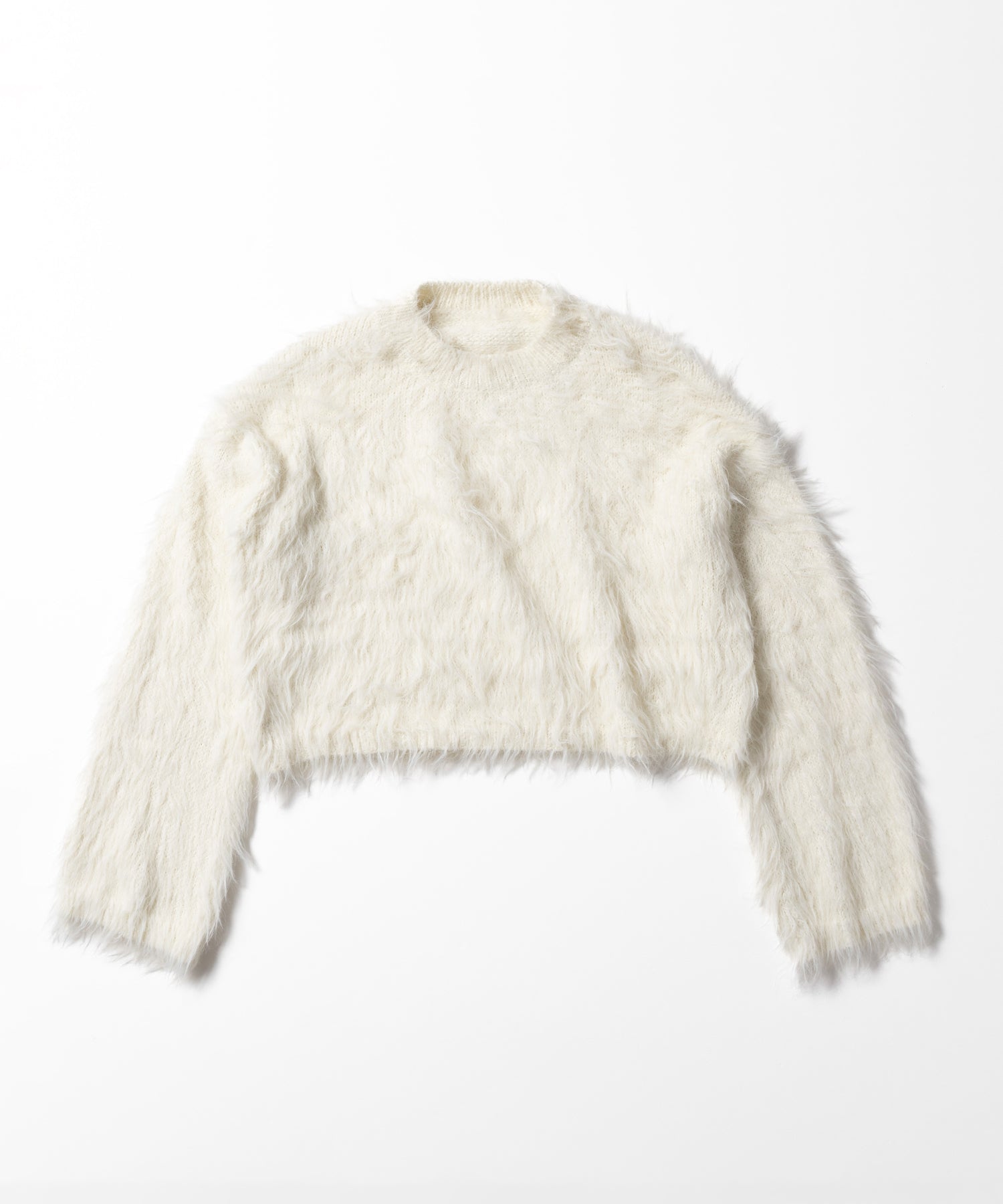 【 4COLOR 】ショートフェザーソフトシャギーニット
