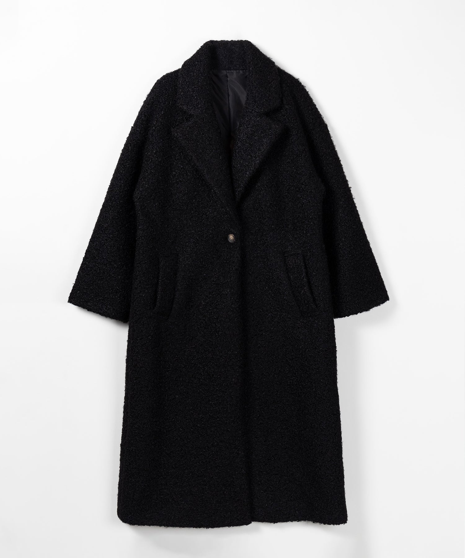 【 3color 】オーバーサイズボアウールロングチェスターコート