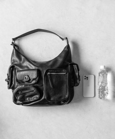 5アウトポケットマットヴィンテージワンハンドルショルダーバッグ / 5 out pocket matte vintage one handle shoulder bag