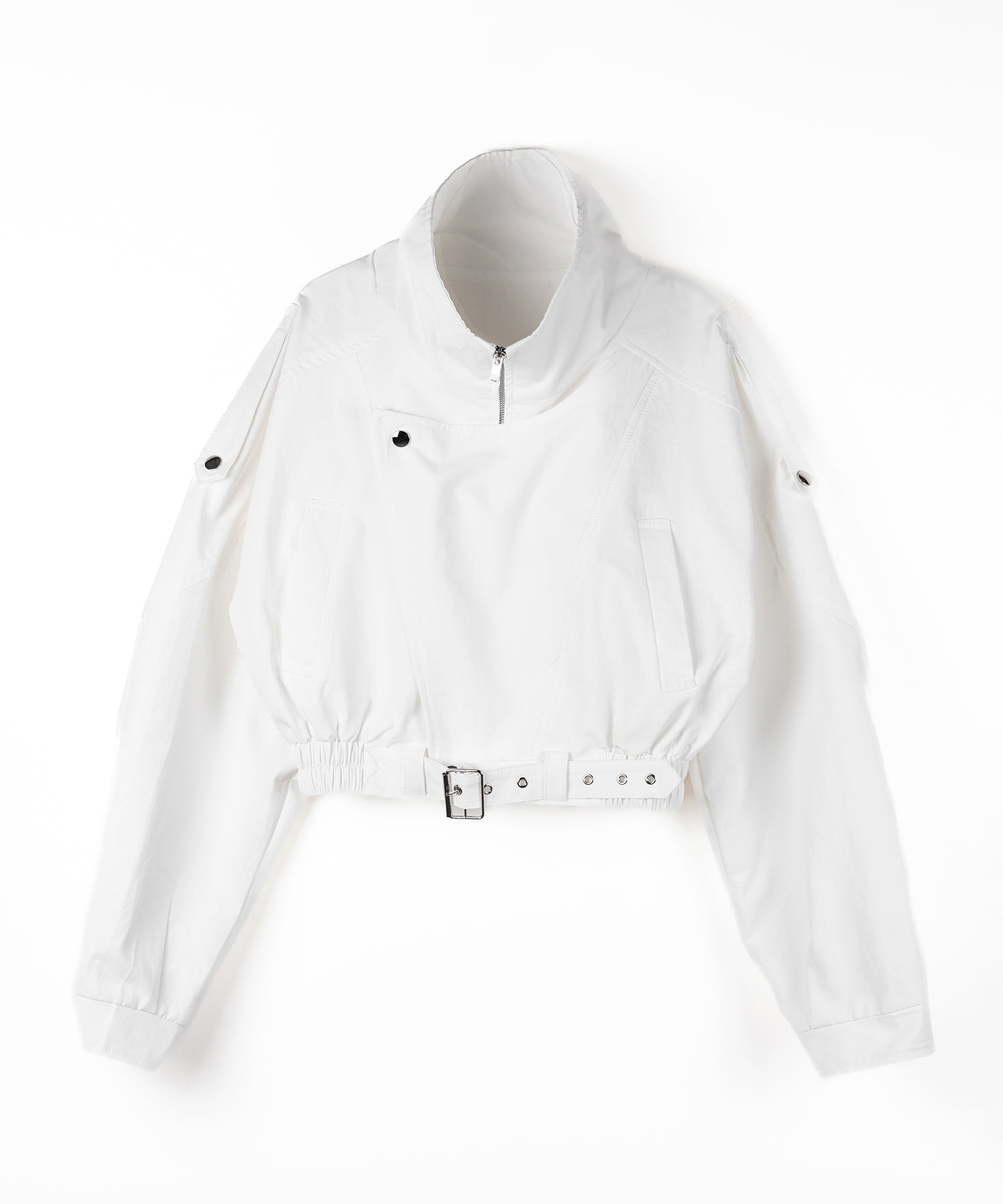 レタリングバックロゴスタンドカラーショートブルゾン / lettering back logo stand collar short blouson