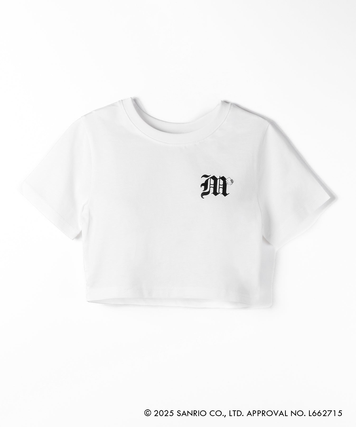 【 HELLO KITTY × me+em select 】ハローキティ M LOGO ショートTシャツ / Hello Kitty M LOGO Short T-shirt 【 セットアップ着用可能 】
