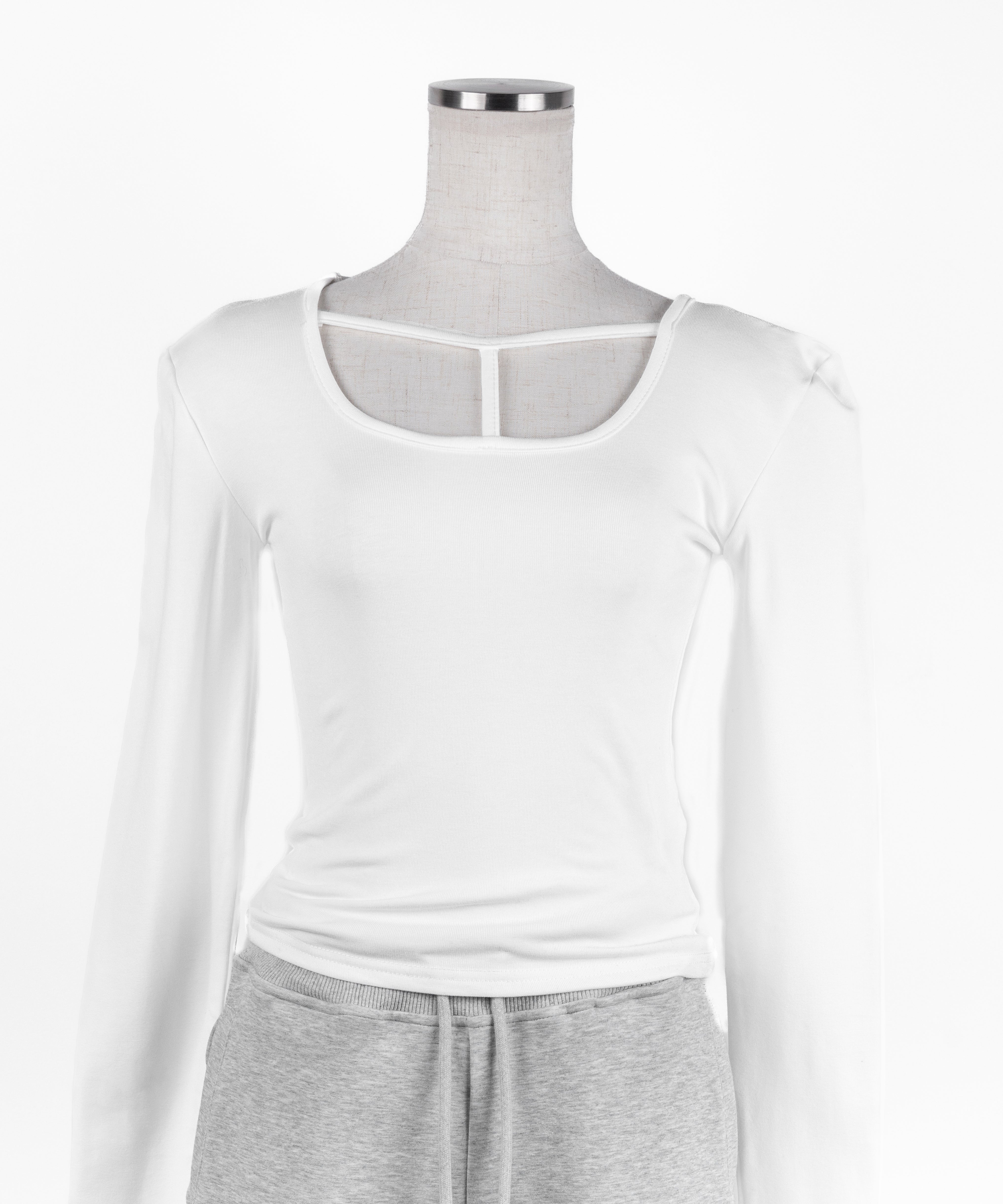 【 裏起毛 】カットアウトストラップスリムカットソートップス / cutout strap slim cutsew tops