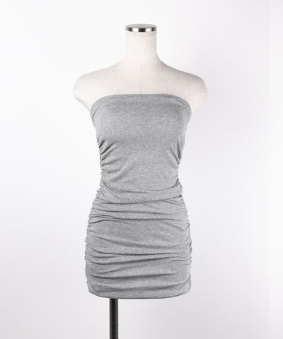 【 2点セット 】シャーリングタイトミニワンピ &フロントリボンショートカーディガン ワンホンセットアップ / shirring tight mini onepiece & front ribbon short cardigan wanghong setup