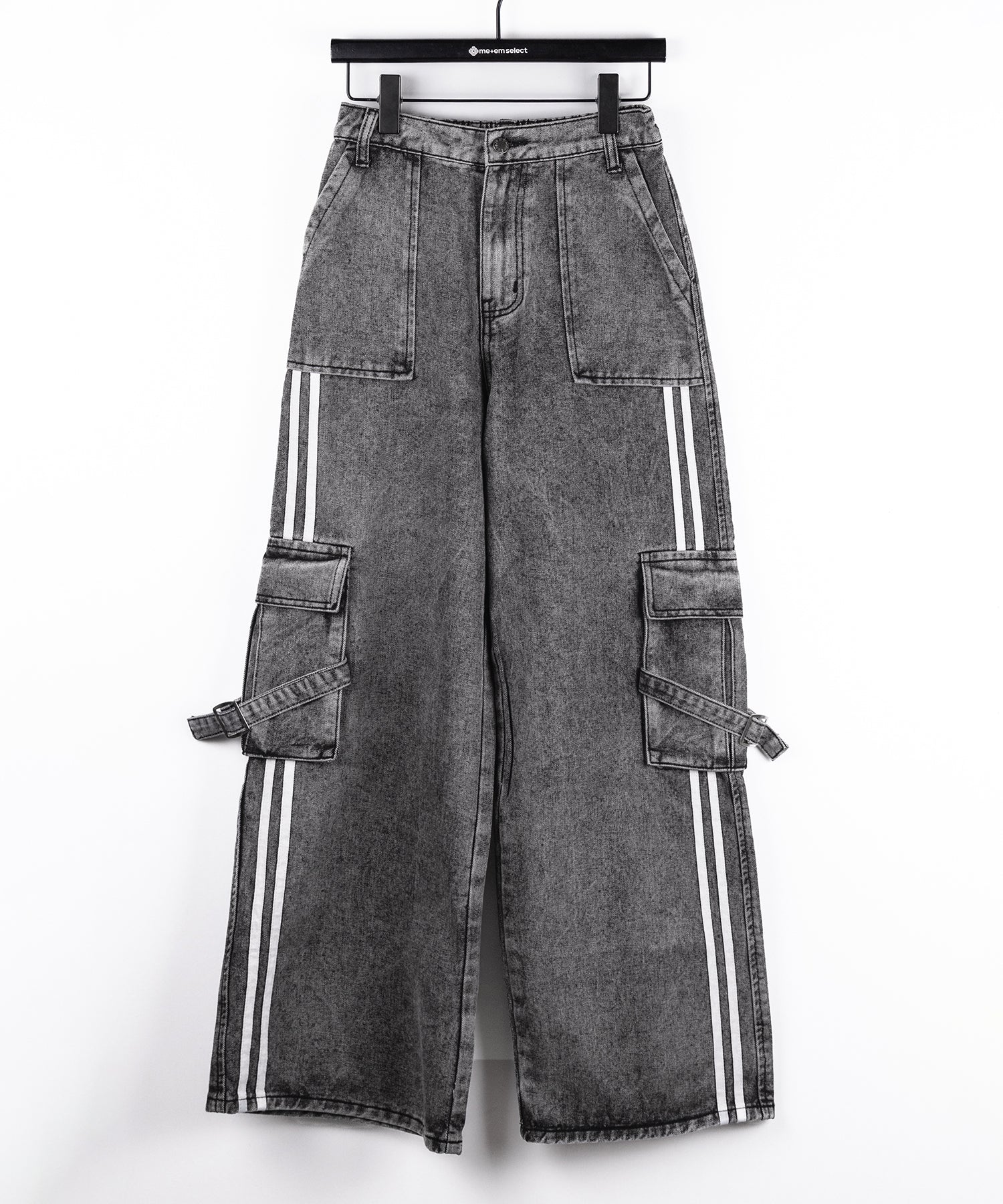サイドラインストレートカーゴデニムパンツ / sideline straight cargo denim pants