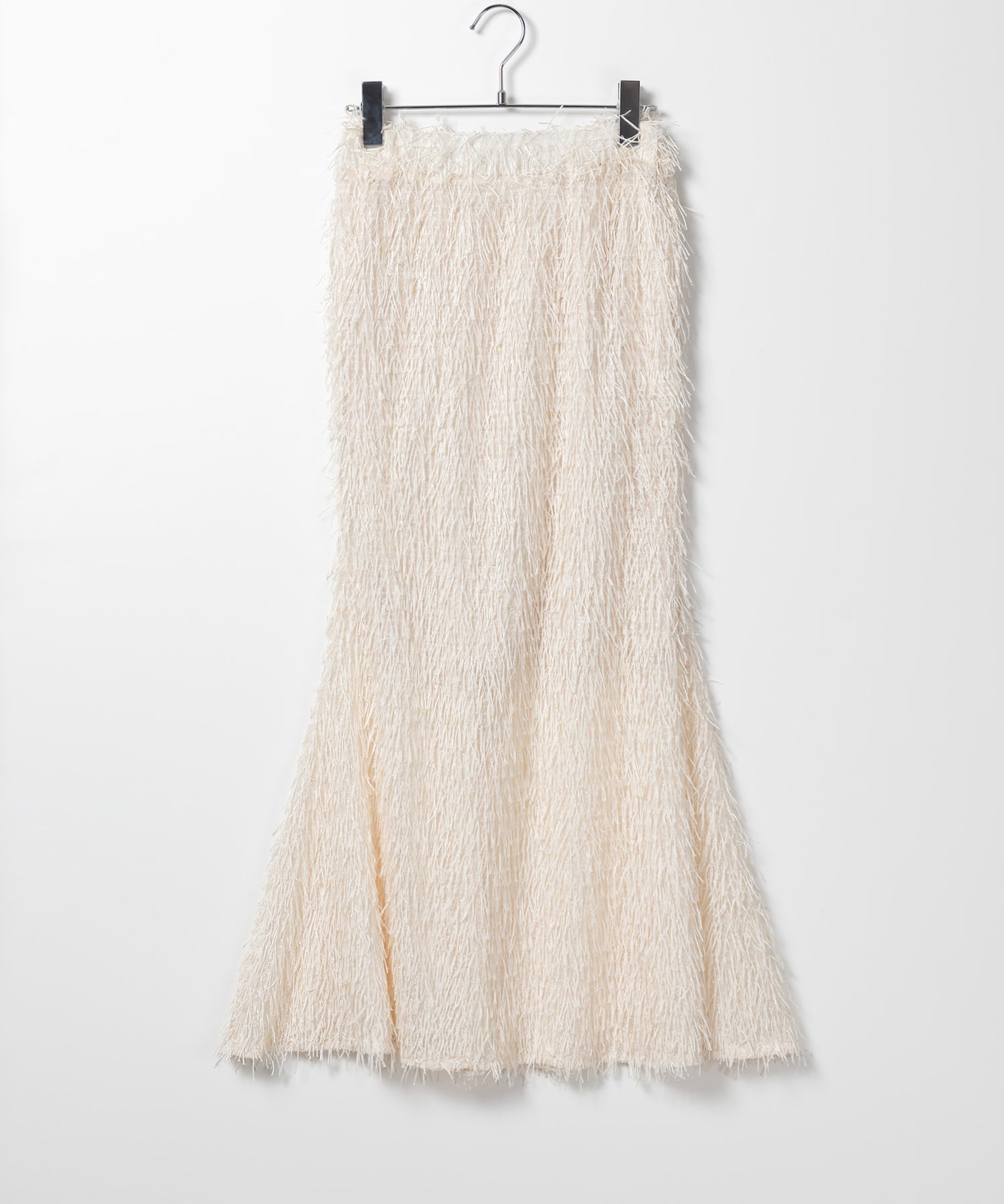 シャギーフリンジロングマーメイドスカート /shaggy fringe long mermaid skirt