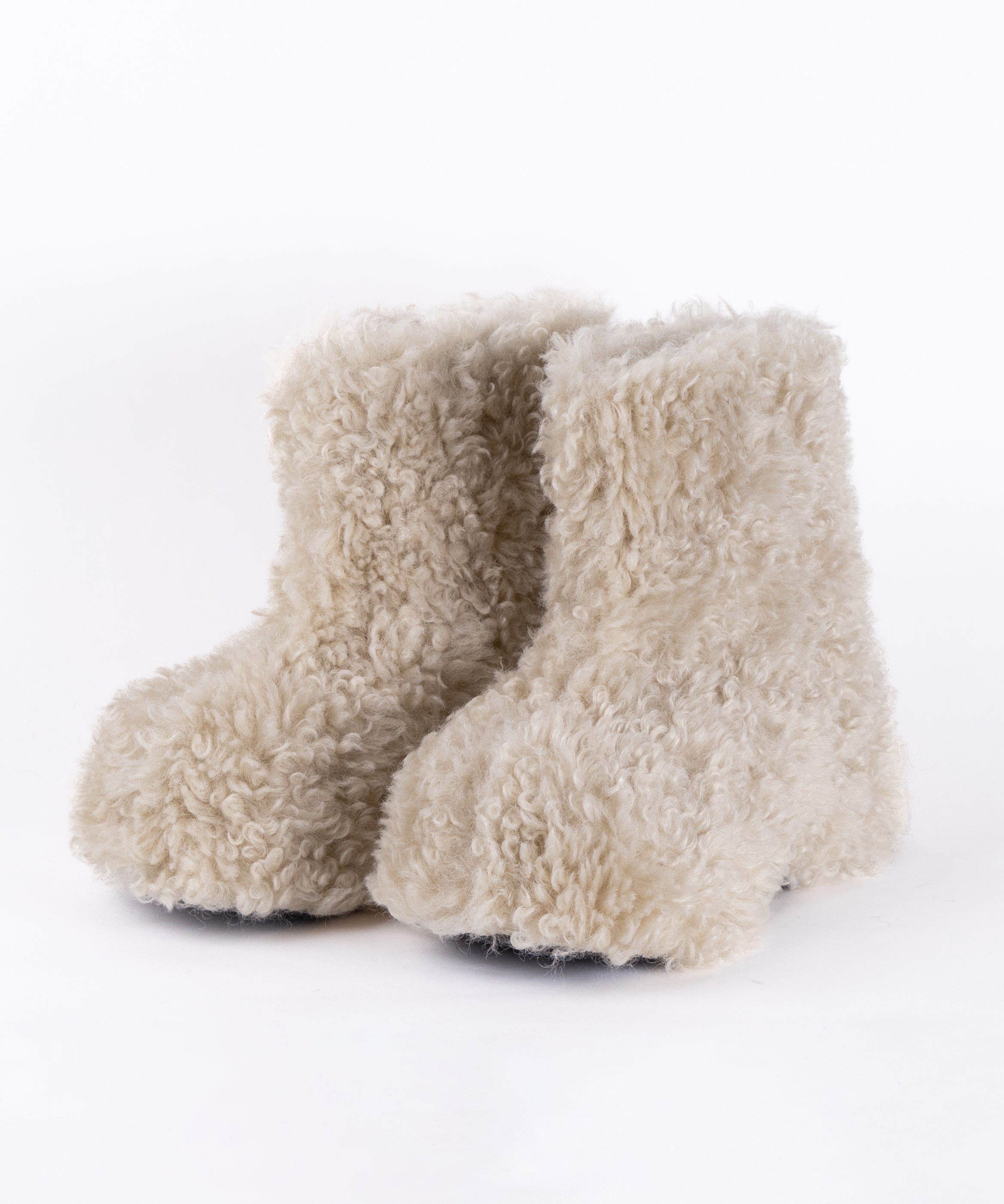 厚底テディボアショートブーツ / platform teddy boa short boots