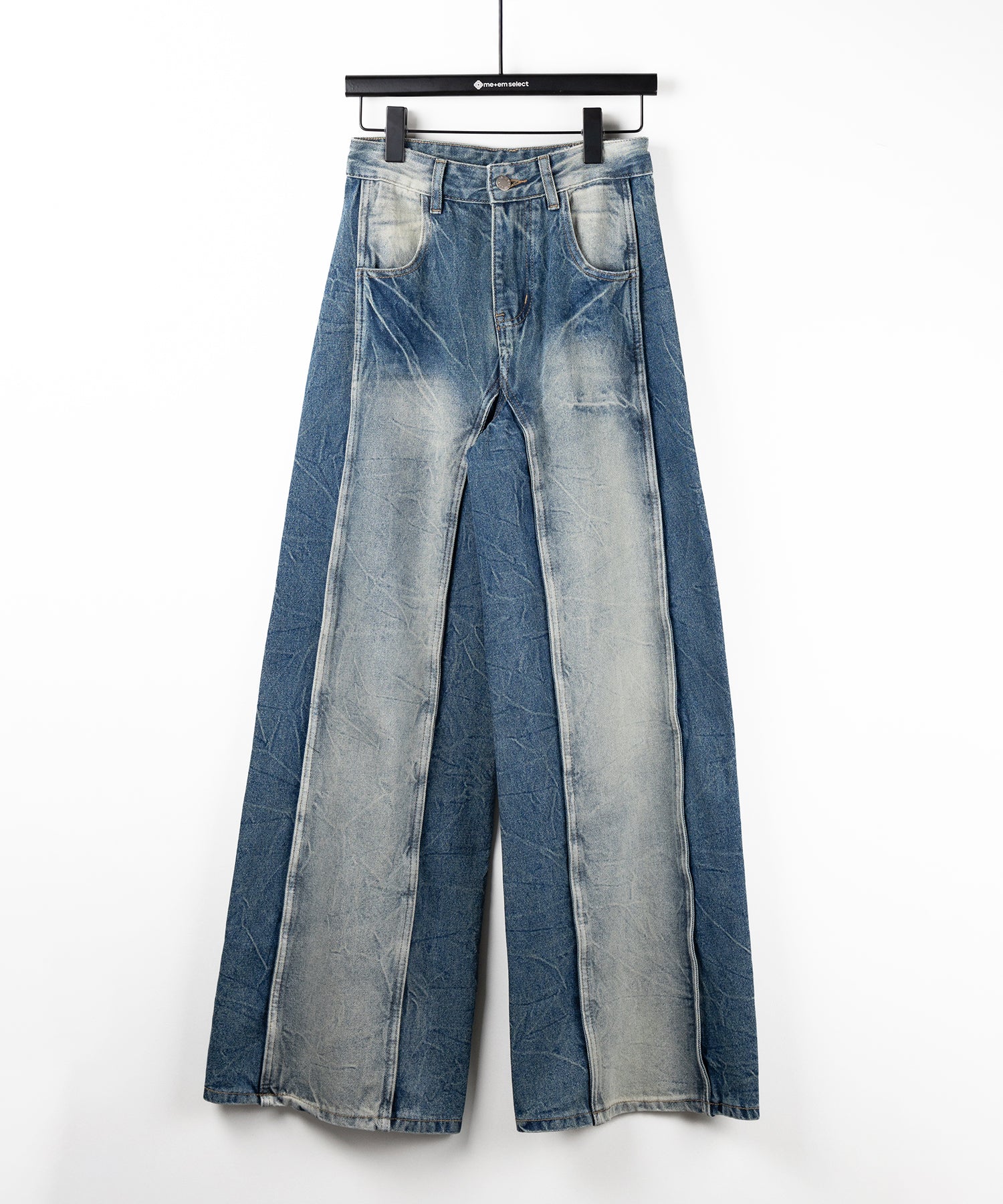 【 4size 】ヴィンテージライクサイドタックストレートデニム /vintage like side tuck straight denim