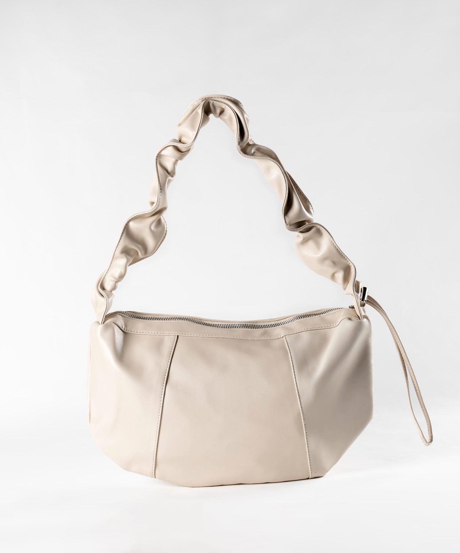 シャーリングハンドルショルダーバッグ / shirring handle shoulder bag