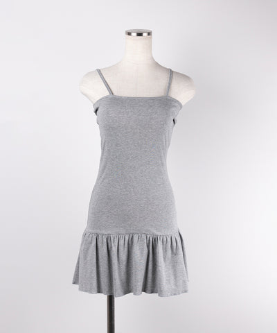 【 2点セット 】フレアキャミワンピ &シアーフリルリボンカーディガン ワンホンセットアップ / flare camisole onepiece & sheer frill ribbon cardigan wanghong SETUP