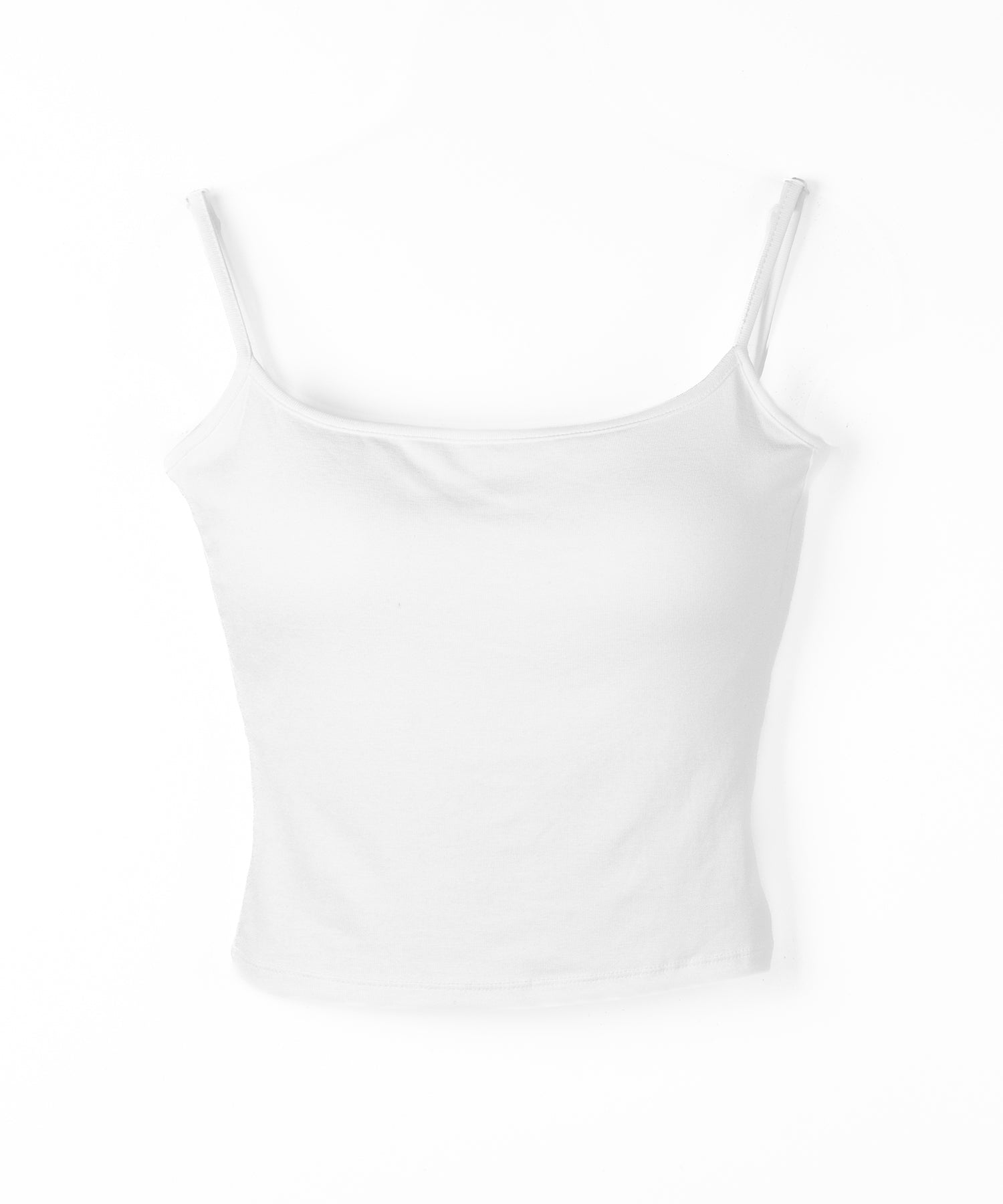 【 カップ付き 】スクエアネックストラップスリムキャミソール / square neck strap slim camisole