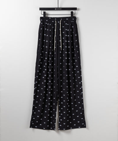 リボンプリントワイドイージーパンツ / ribbon print wide easy pants