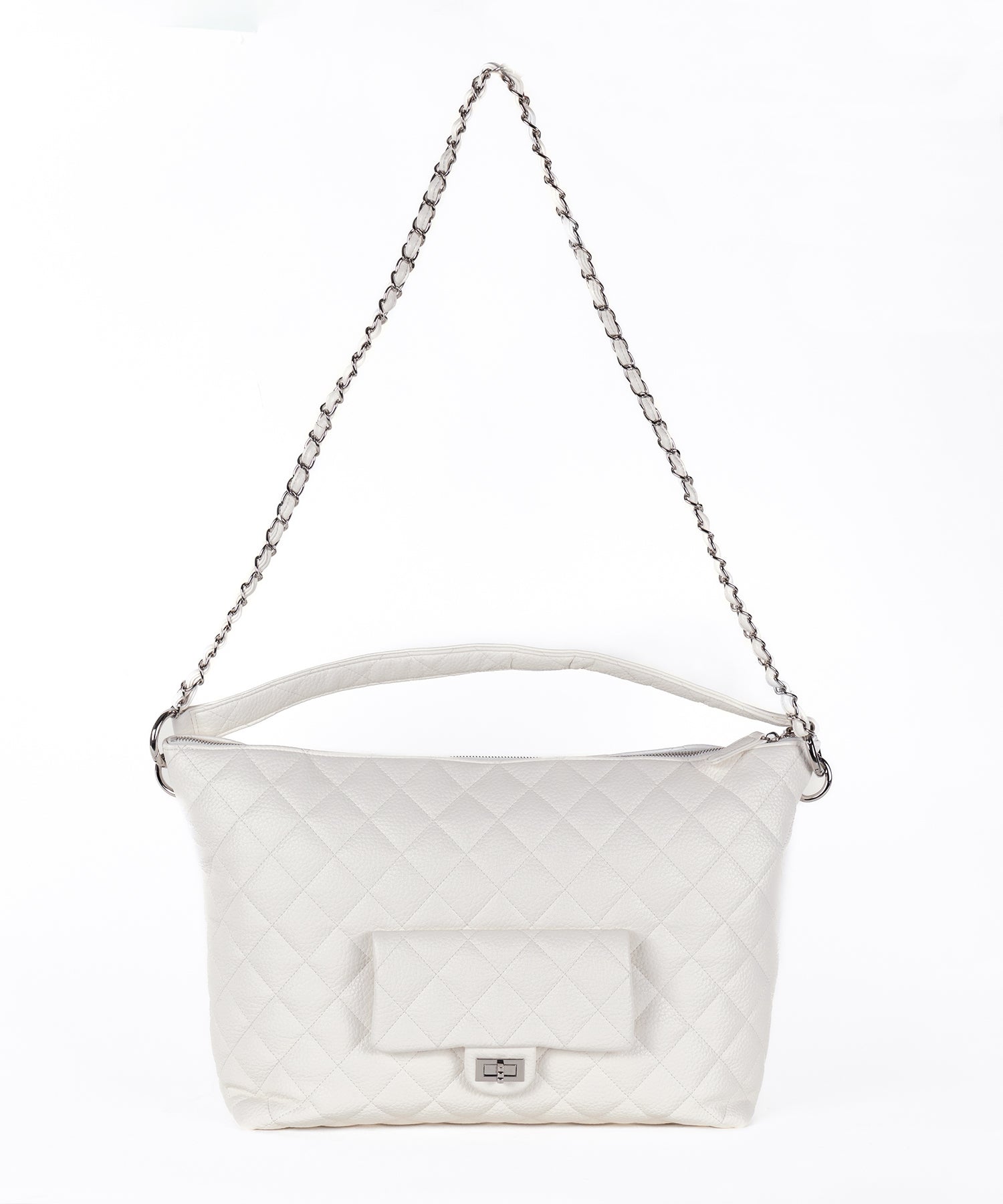 【 ショルダーストラップ付き2WAY 】キルティングスクエアトートショルダーバッグ / quilted square tote shoulder bag