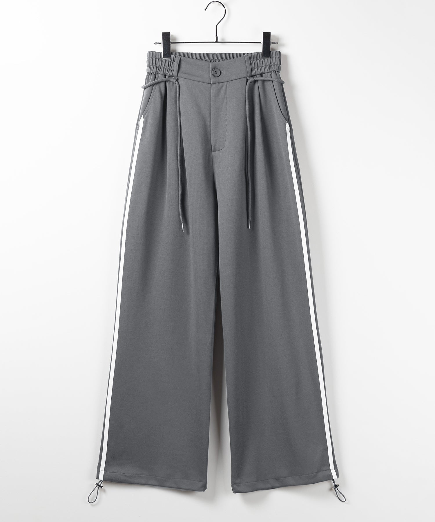 2WAYウエストコードサイドライントラックワイドパンツ