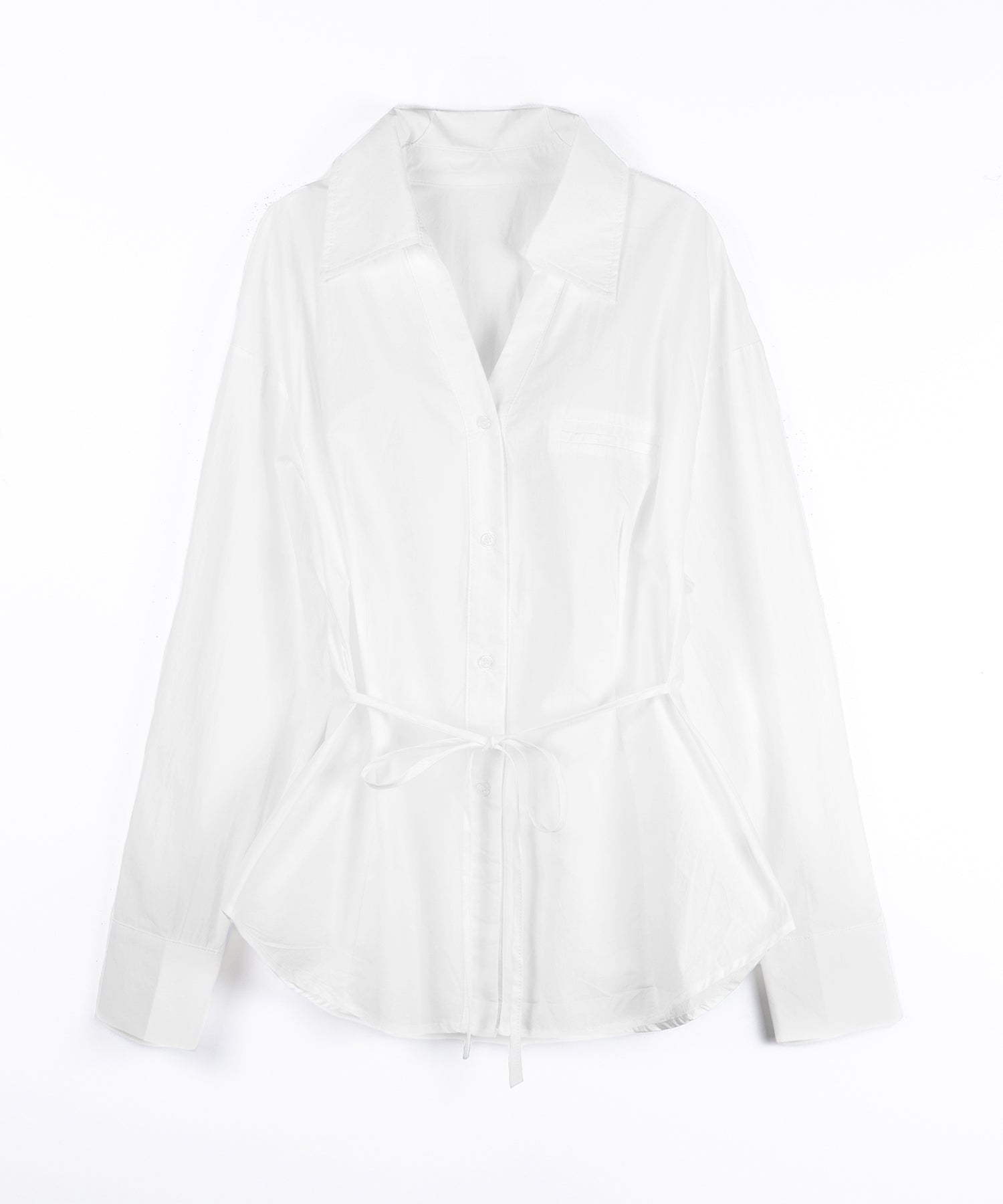 ストラップリボンレディフレアシャツ / strap ribbon lady flare shirts