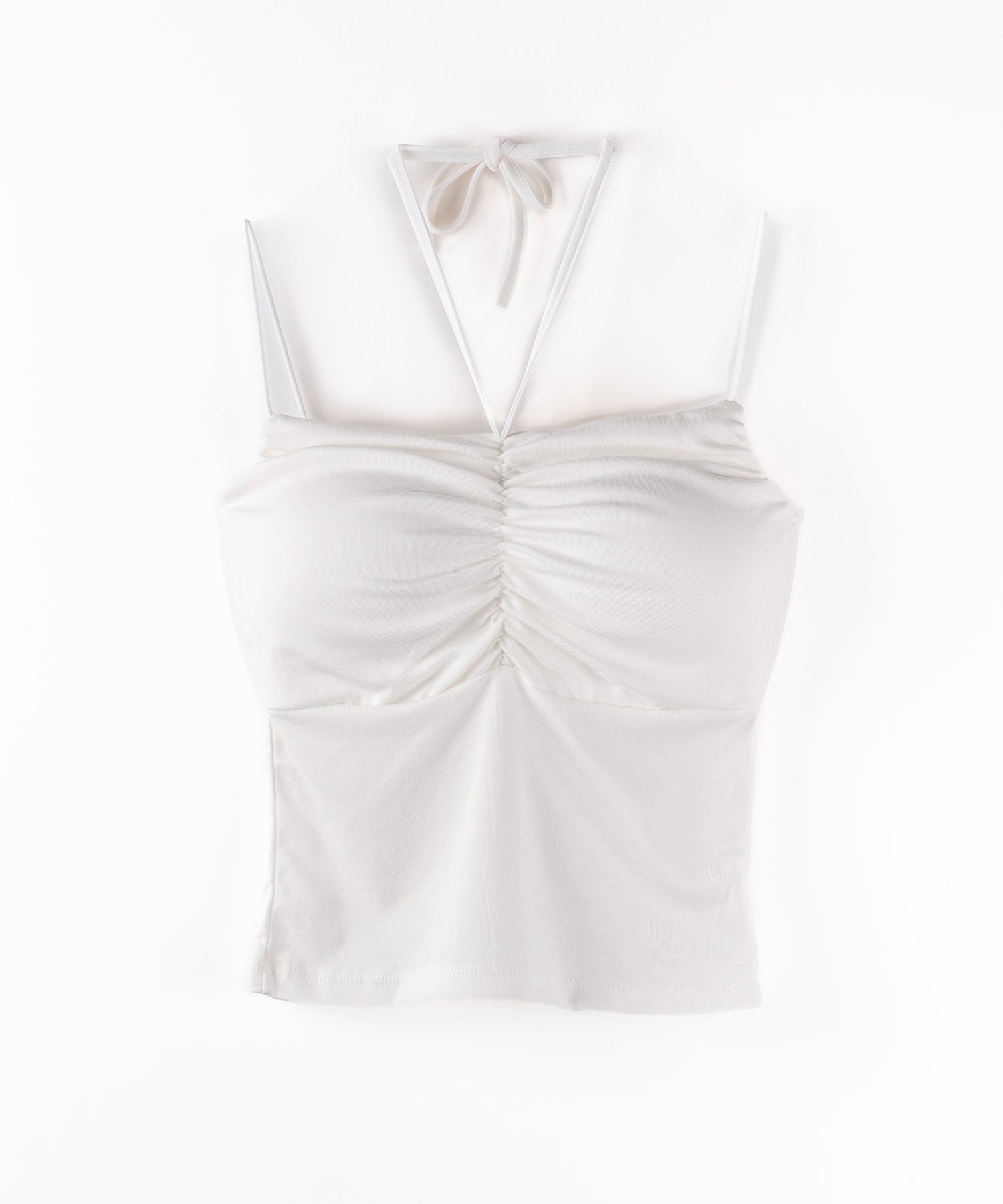 【 2WAY 】クロスストラップリボンギャザースリムキャミソール / cross strap ribbon gather slim camisole