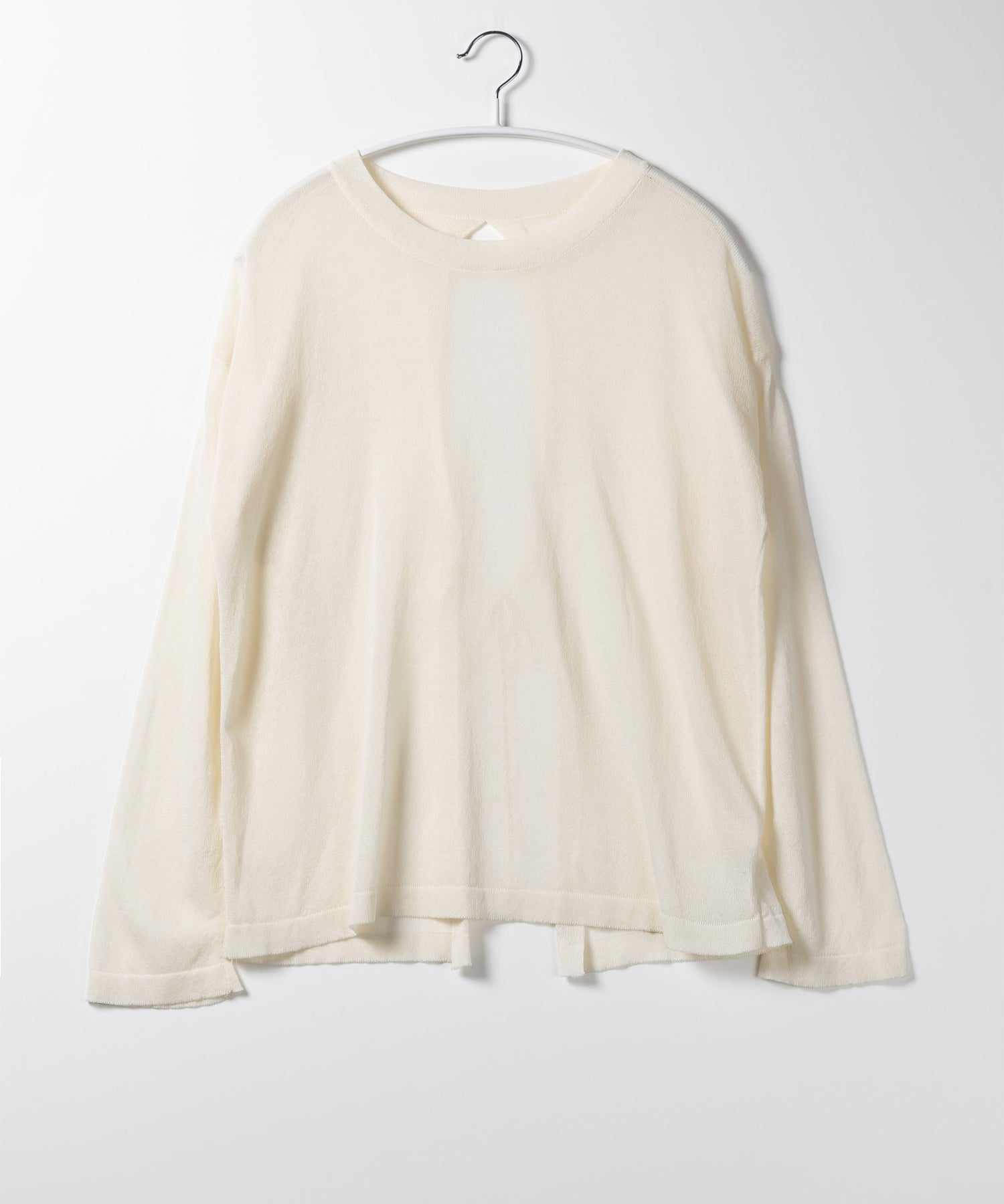 【 選べる7color 】ニュアンスカラーバックスリットオーバーシアーニット / nuance color back slit over sheer knit