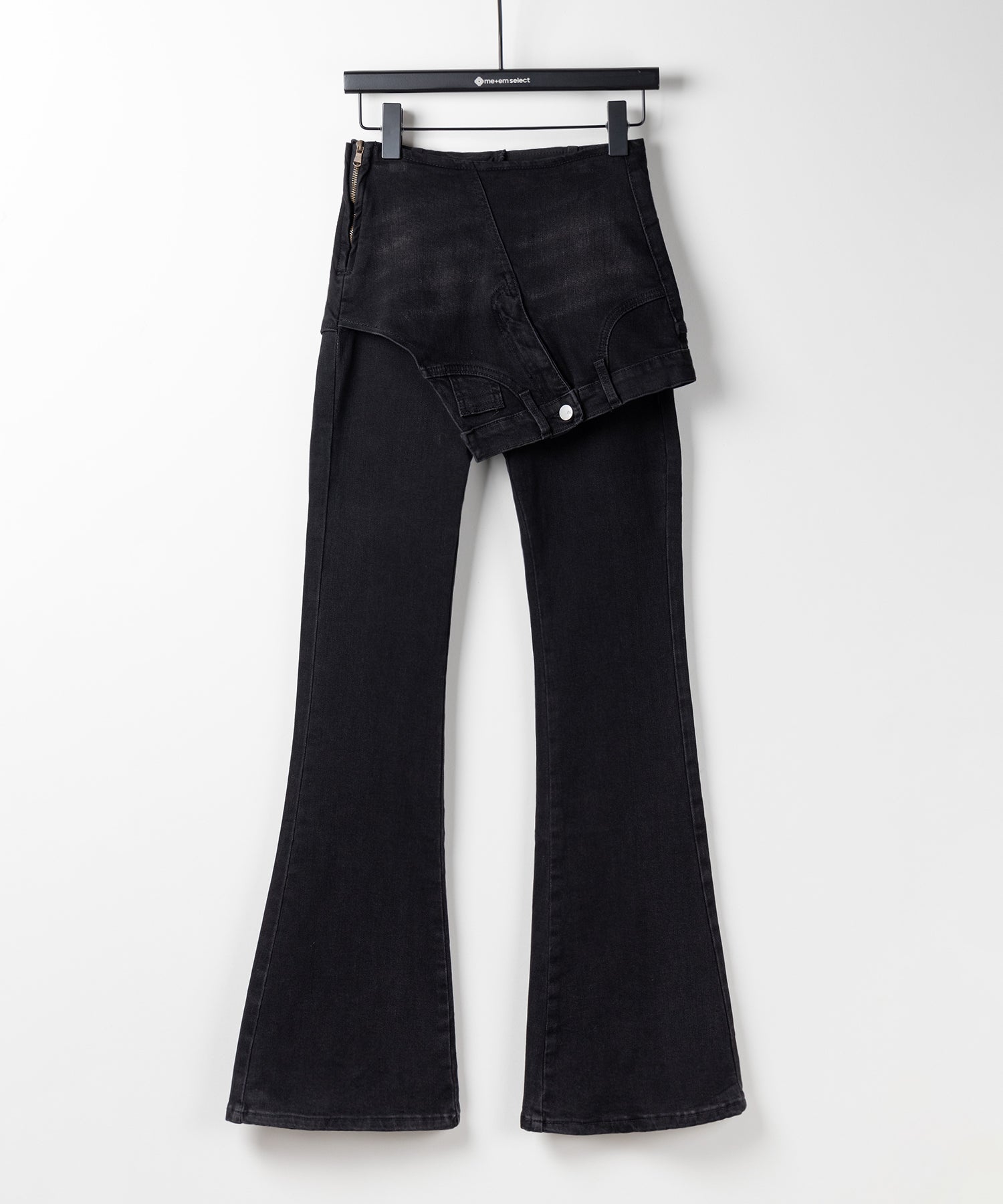 【 2color / 4size 】レイヤードウエストヴィンテージフレアデニム /layered waist vintage flare denim