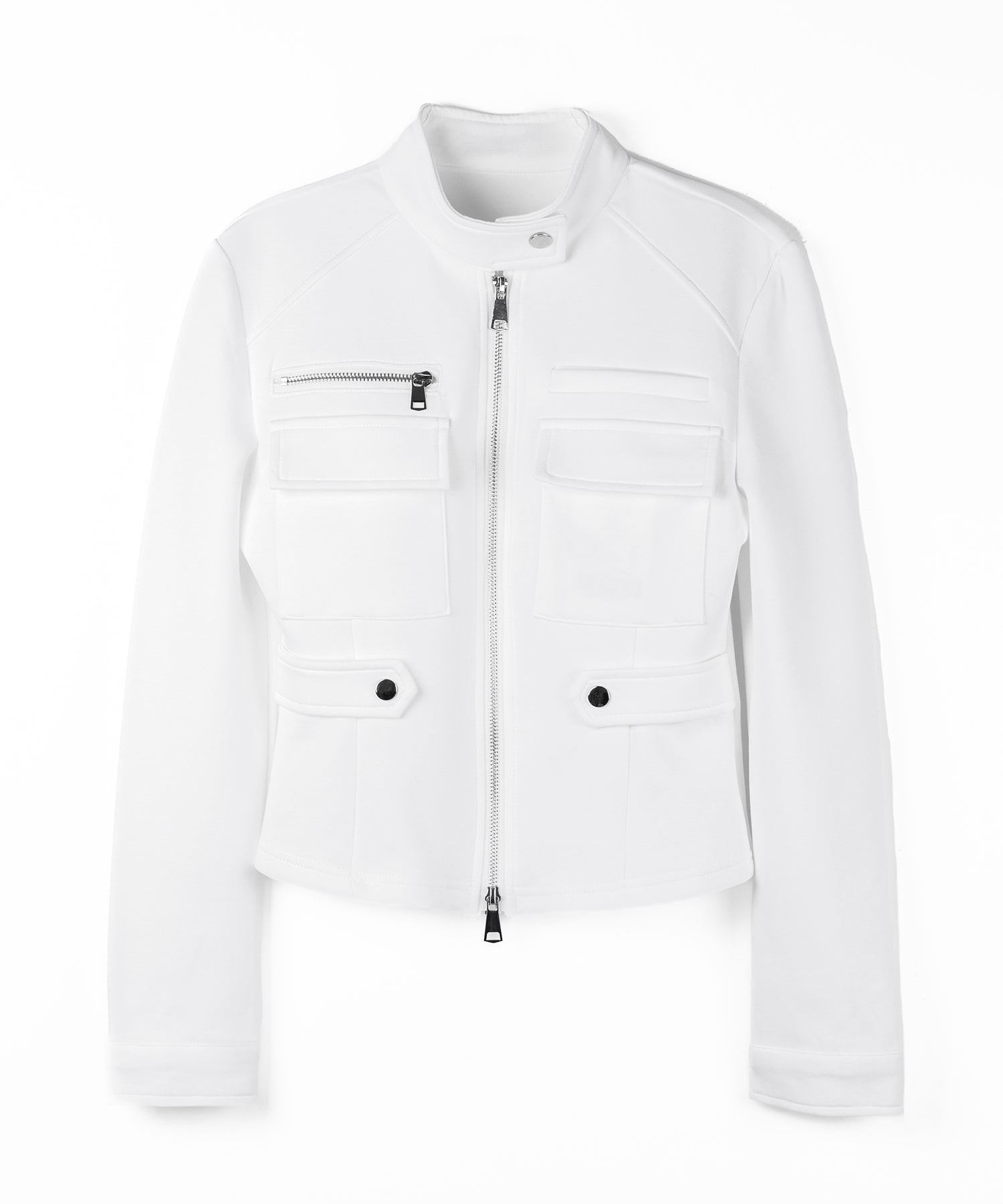 アウトポケットジップアップスリムカットジャケット / out pocket zip up slim cut jacket