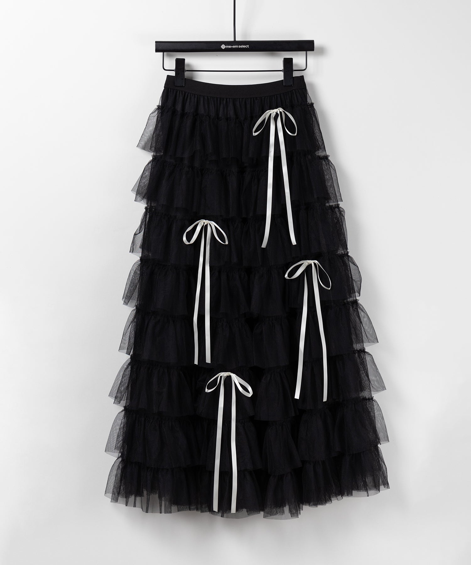 【 4color 】ストラップリボンバレエコアチュールスカート /strap ribbon ballet core tulle skirt